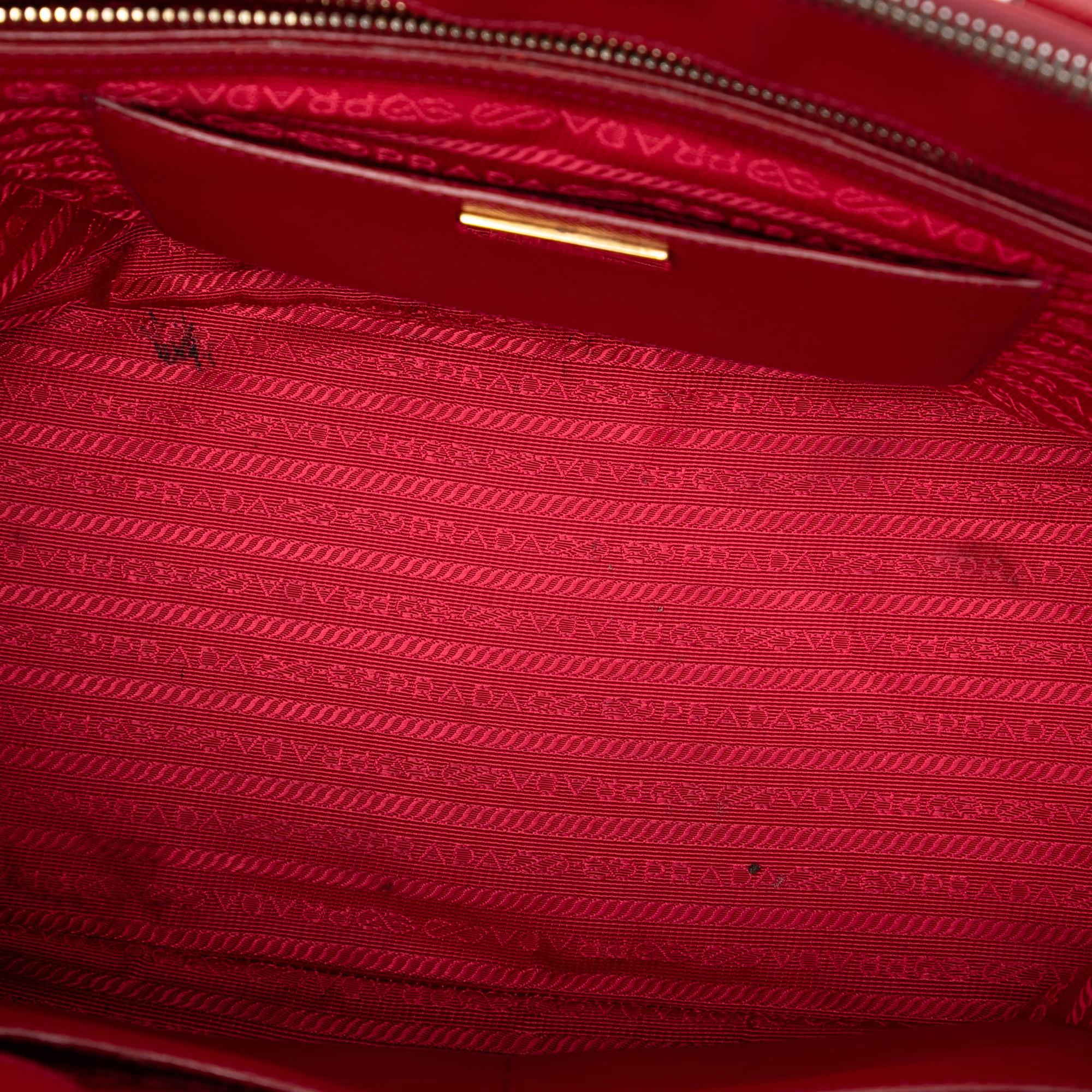 Prada Large Saffiano Lux Galleria Double Zip Satchel