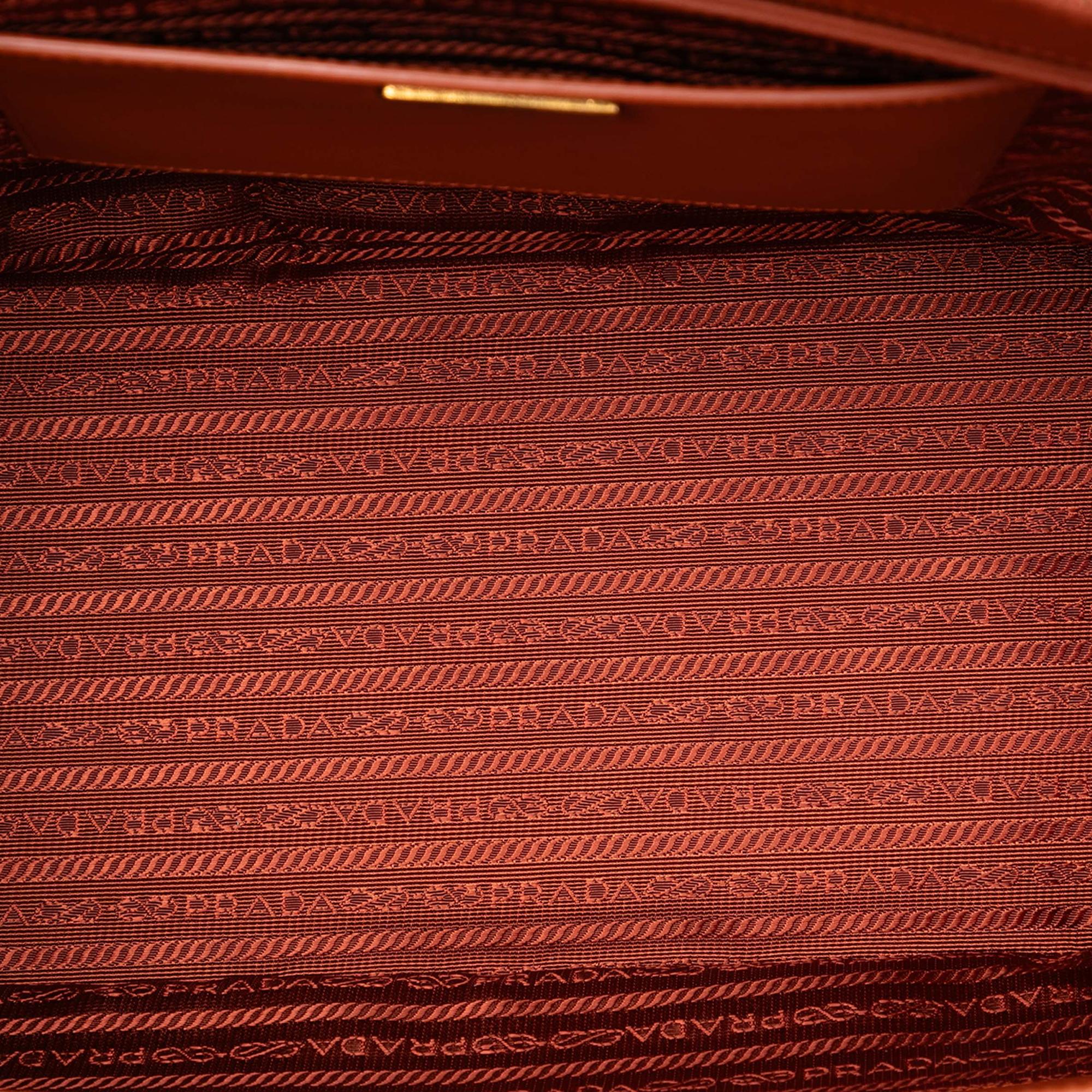 Prada Large Saffiano Lux Galleria Double Zip Satchel