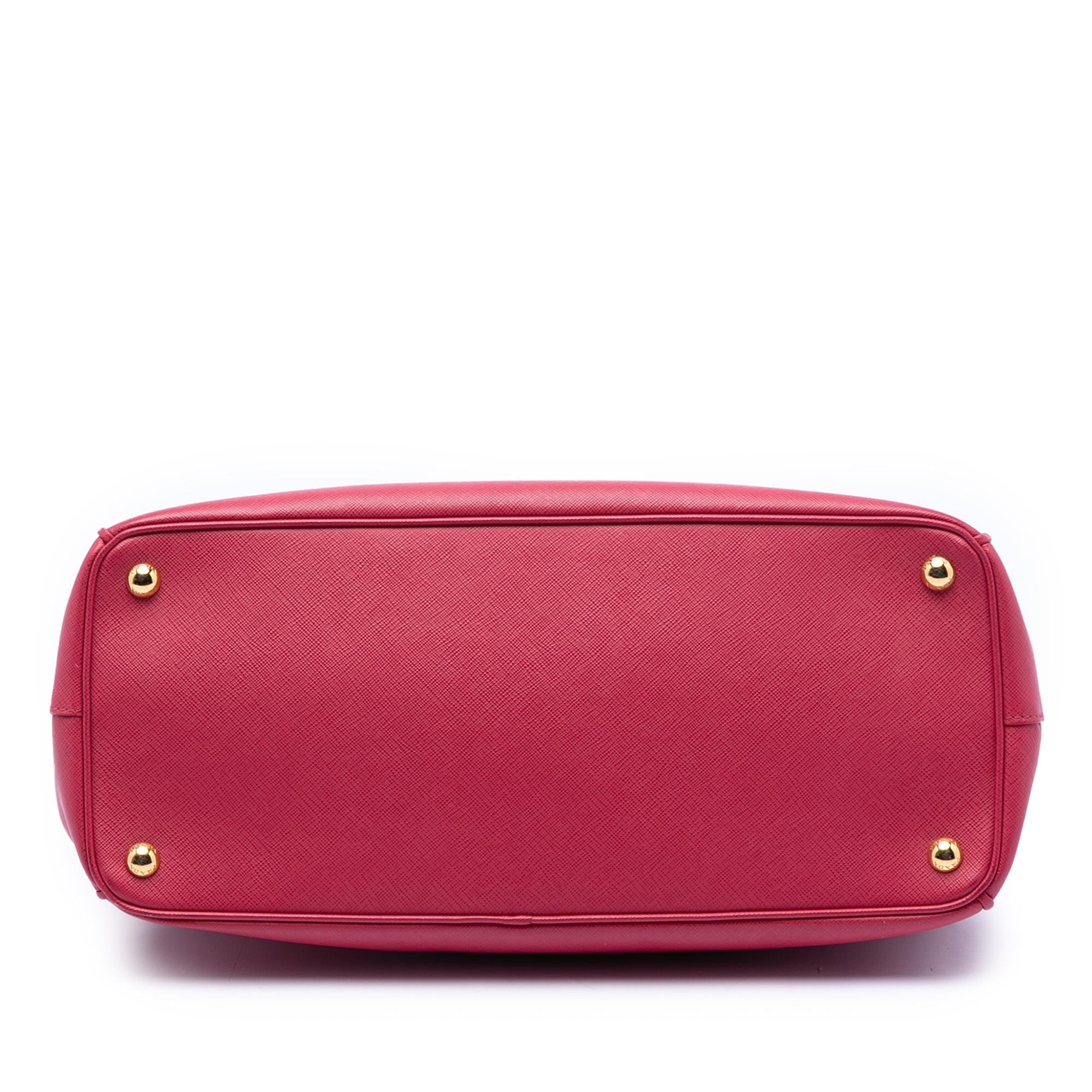 Prada Large Saffiano Lux Galleria Double Zip Satchel