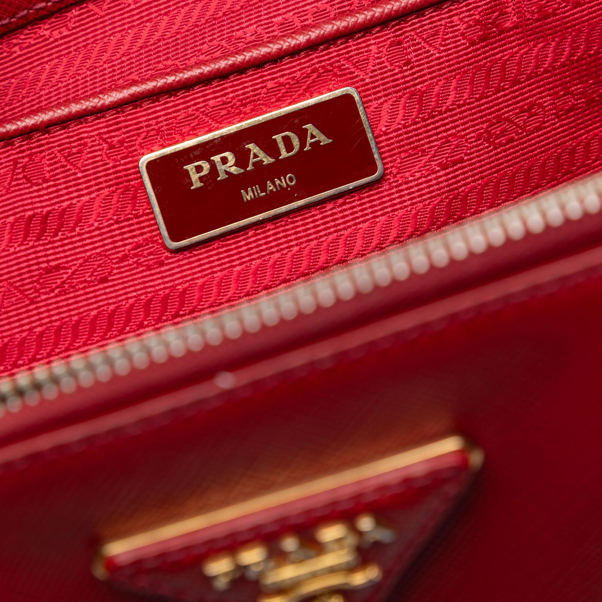 Prada Large Saffiano Lux Galleria Double Zip Satchel