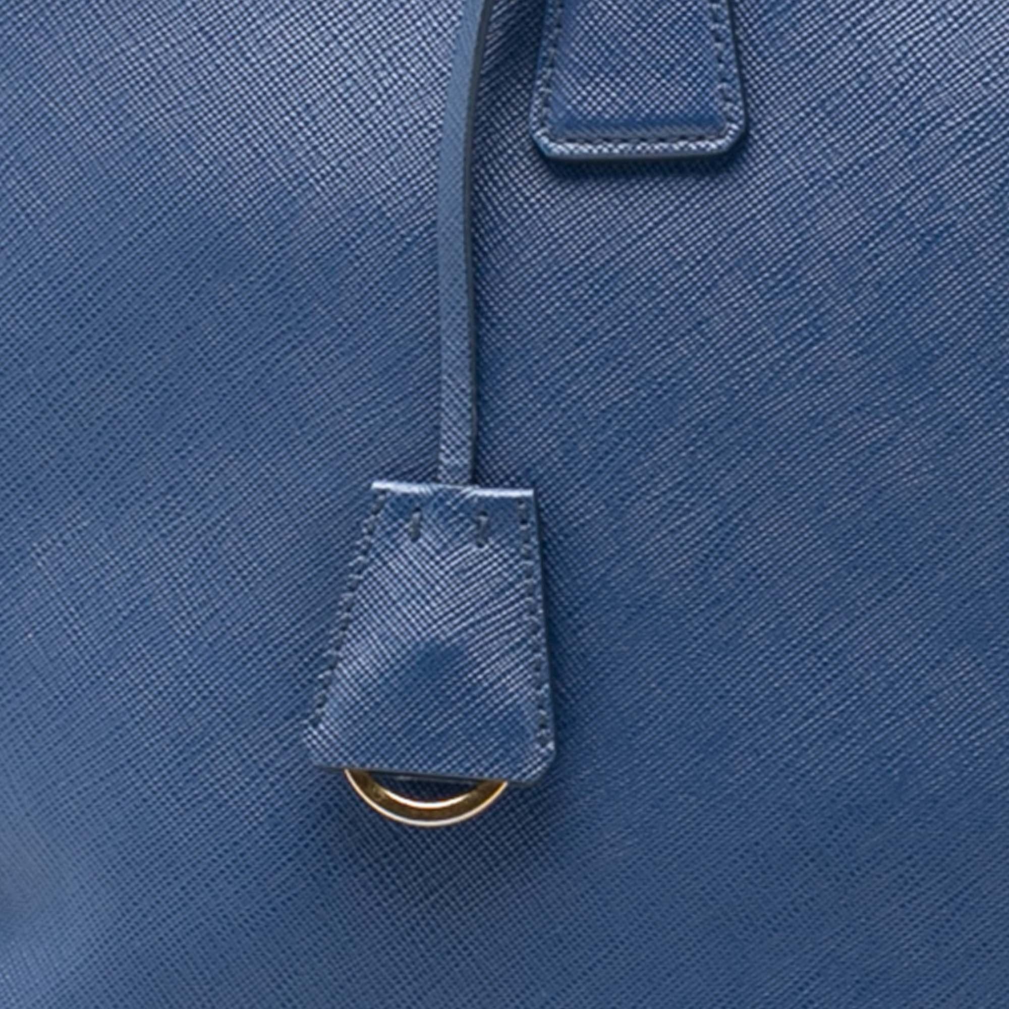 Prada Large Saffiano Lux Galleria Double Zip Tote