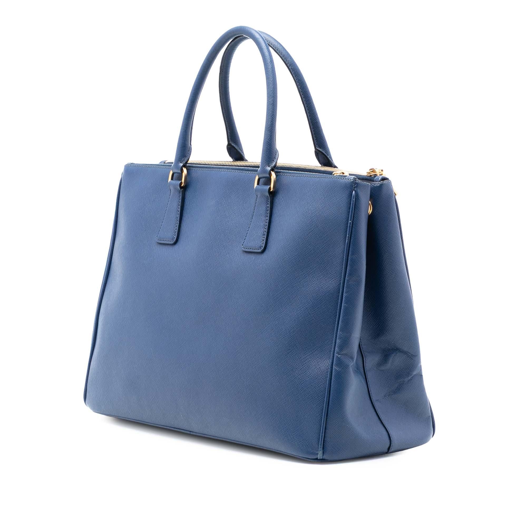 Prada Large Saffiano Lux Galleria Double Zip Tote