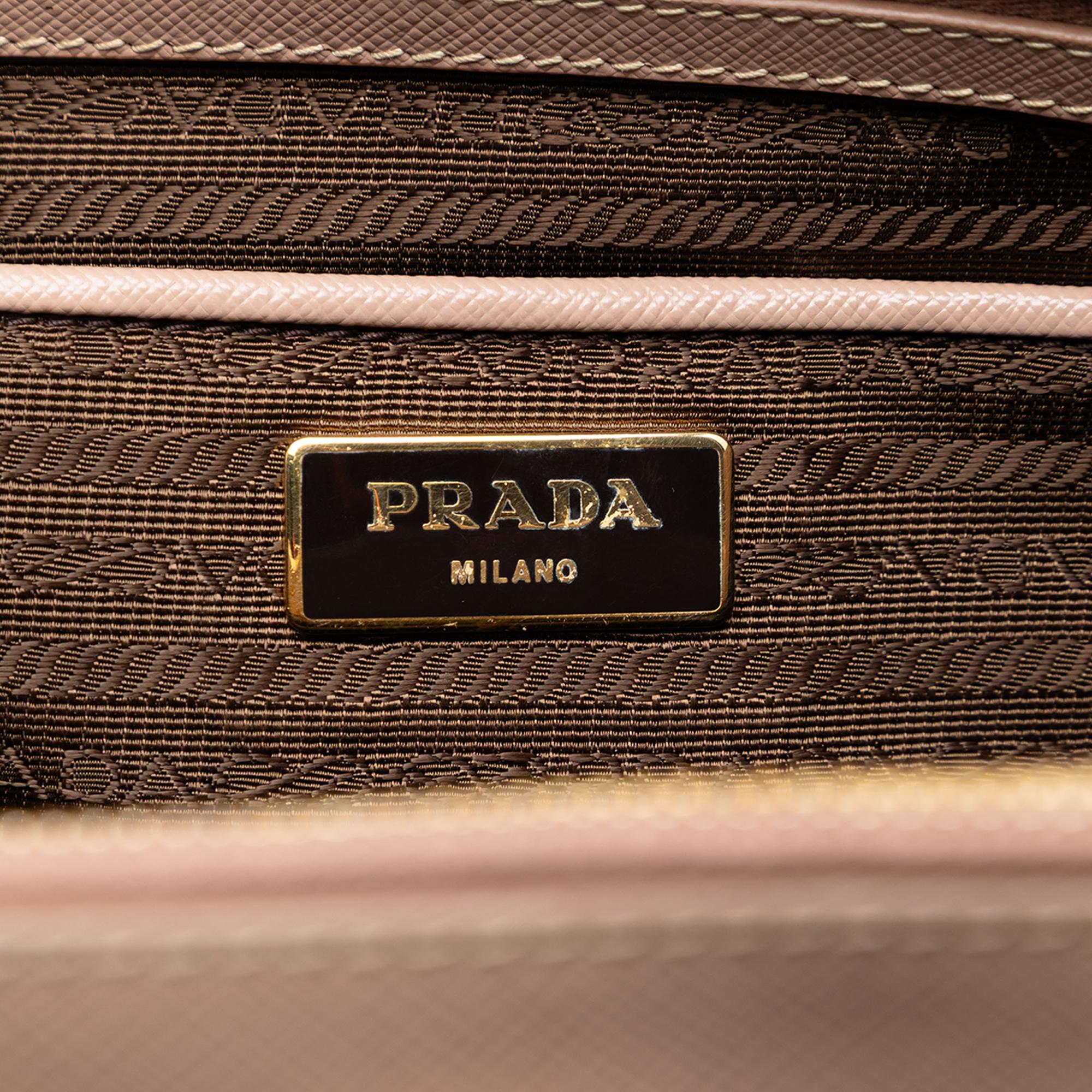 Prada Large Saffiano Lux Galleria Double Zip Tote
