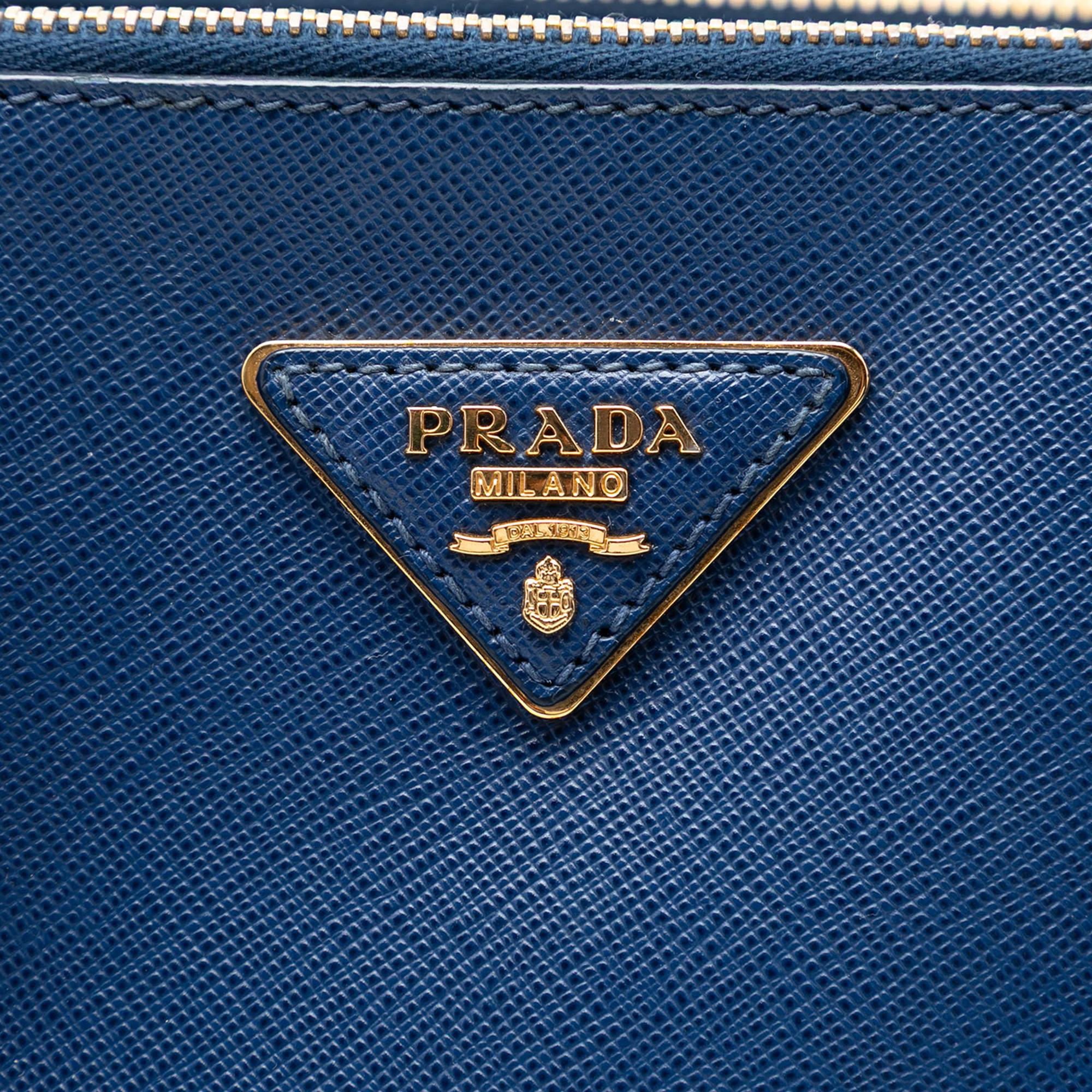 Prada Large Saffiano Lux Galleria Double Zip Tote