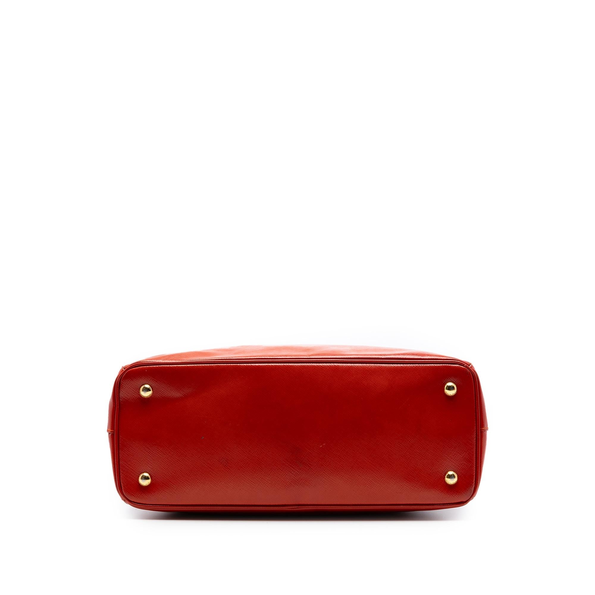 Prada Large Saffiano Vernice Galleria Satchel