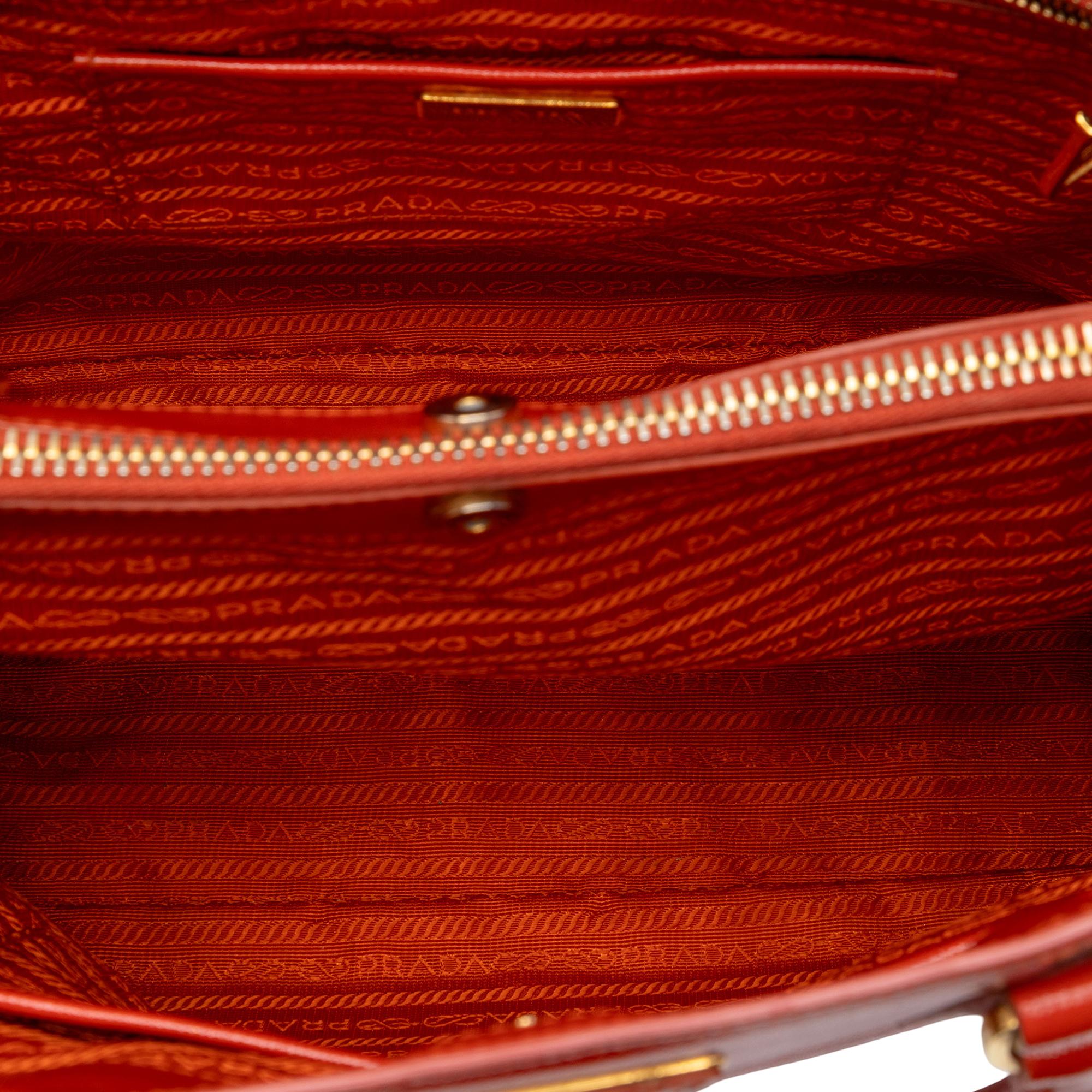 Prada Large Saffiano Vernice Galleria Satchel