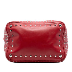 Prada Large Studded Leather Bucket Bag