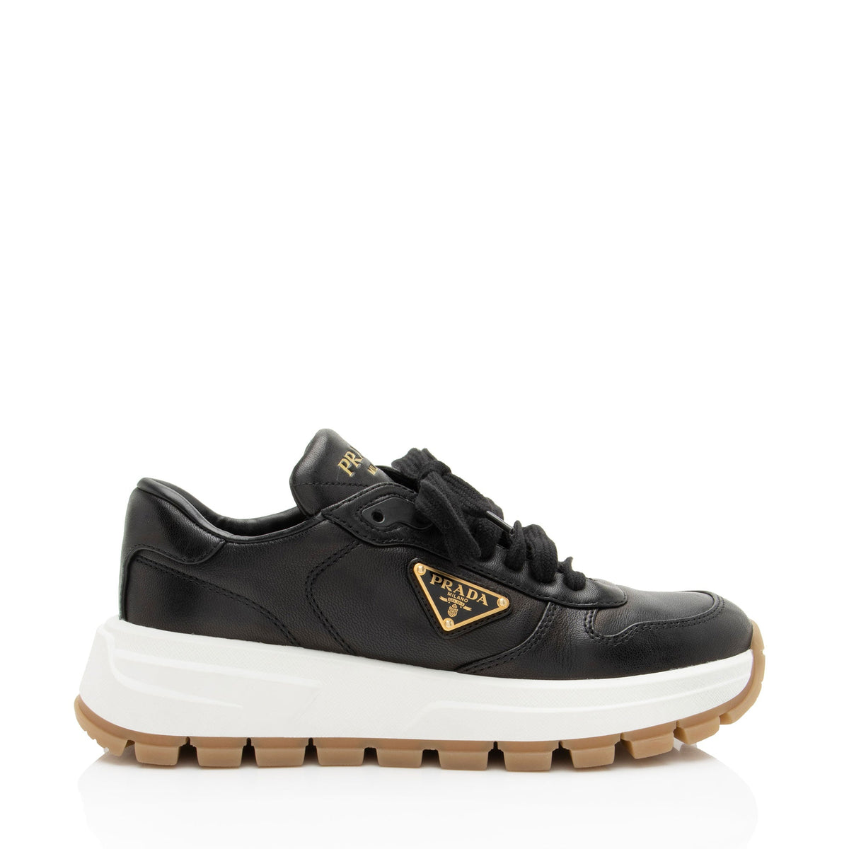 Prada Leather Prax 01 Sneakers - Size 7.5 / 37.5