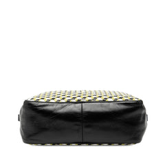 Prada Leather Perspective Cubes Shoulder Bag