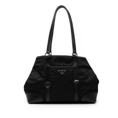 Prada Leather Trimmed Tessuto Tote