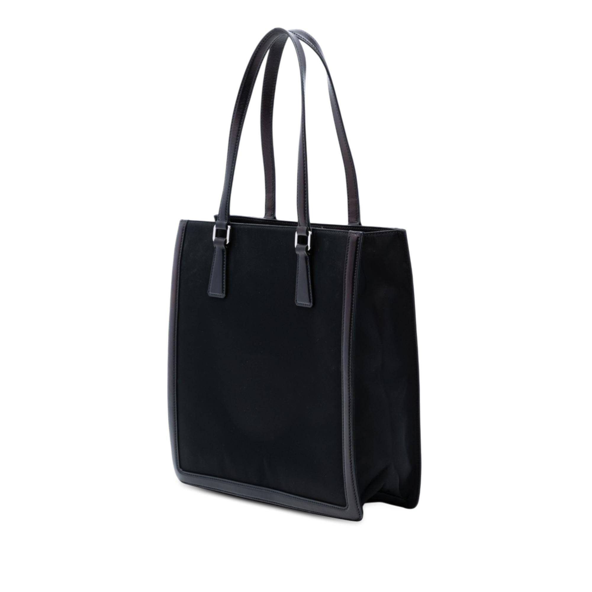 Prada Leather Trimmed Tessuto Tote