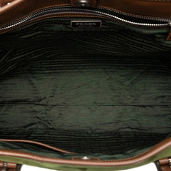 Prada Leather Trimmed Tessuto Tote