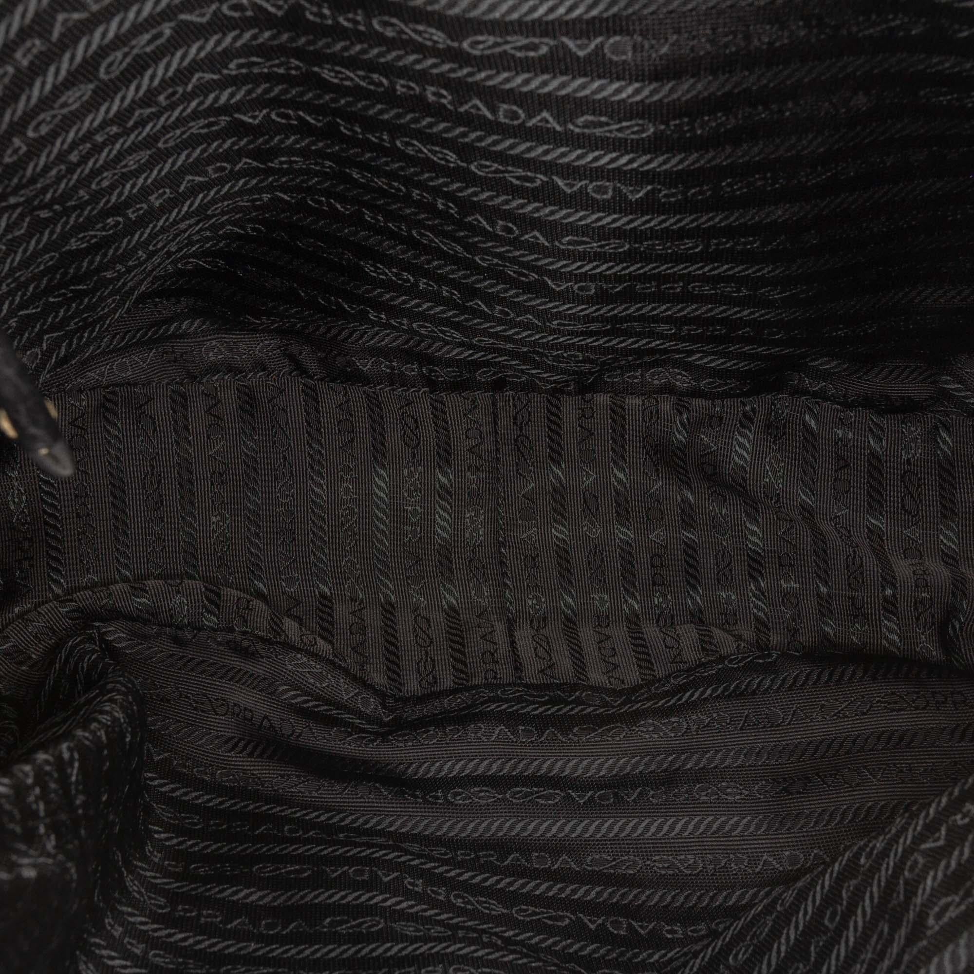 Prada Leather and Tessuto Shoulder Bag