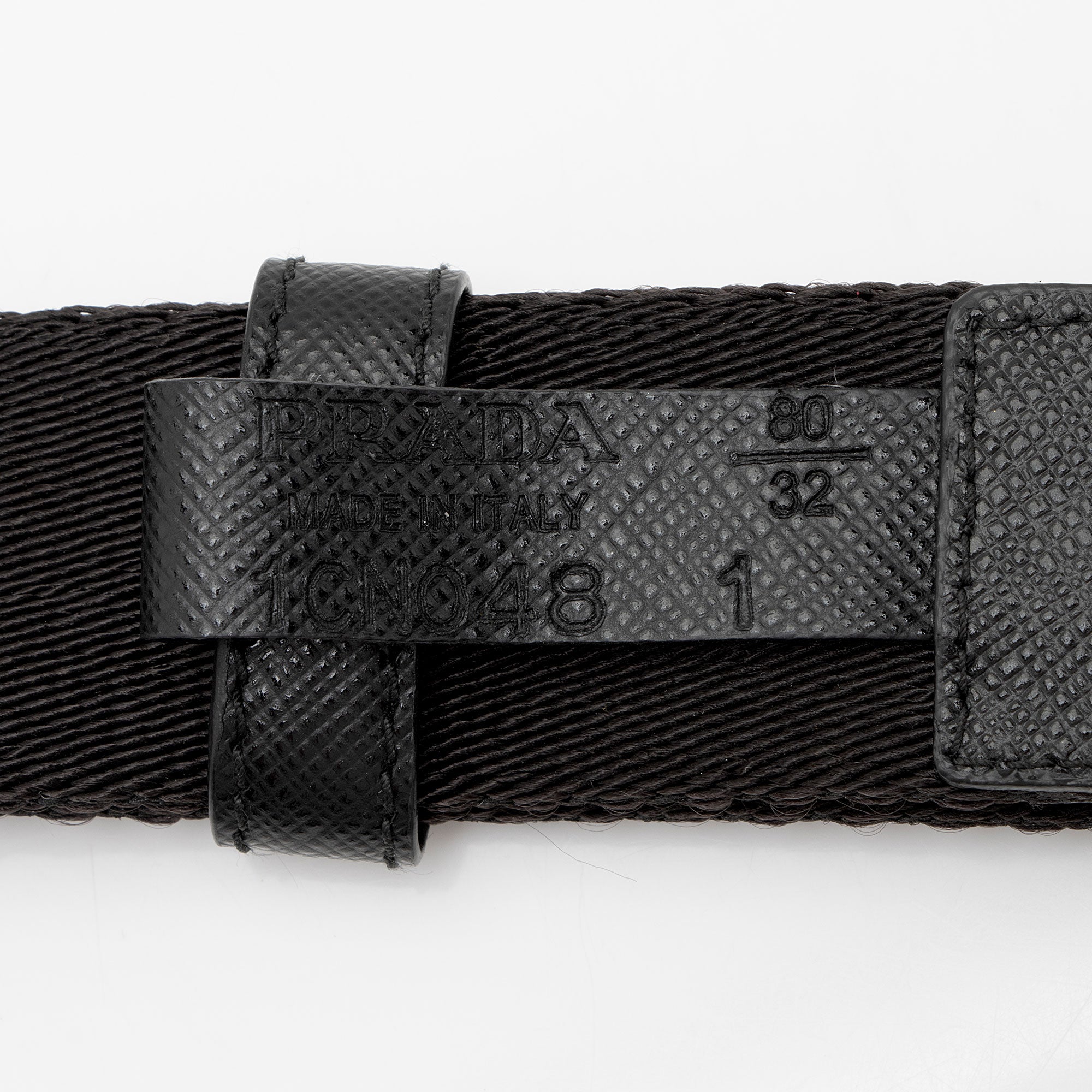 Prada Logo Buckle Nylon Double Wrap Belt - Size 32 / 80