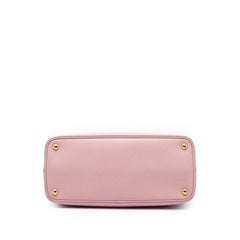 Prada Medium Bicolor Saffiano Cuir Double Satchel