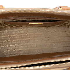 Prada Medium Bicolor Saffiano Lux Galleria Double Zip Satchel