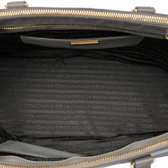 Prada Medium Bicolor Saffiano Lux Galleria Double Zip Satchel