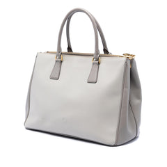 Prada Medium Bicolor Saffiano Lux Galleria Double Zip Satchel