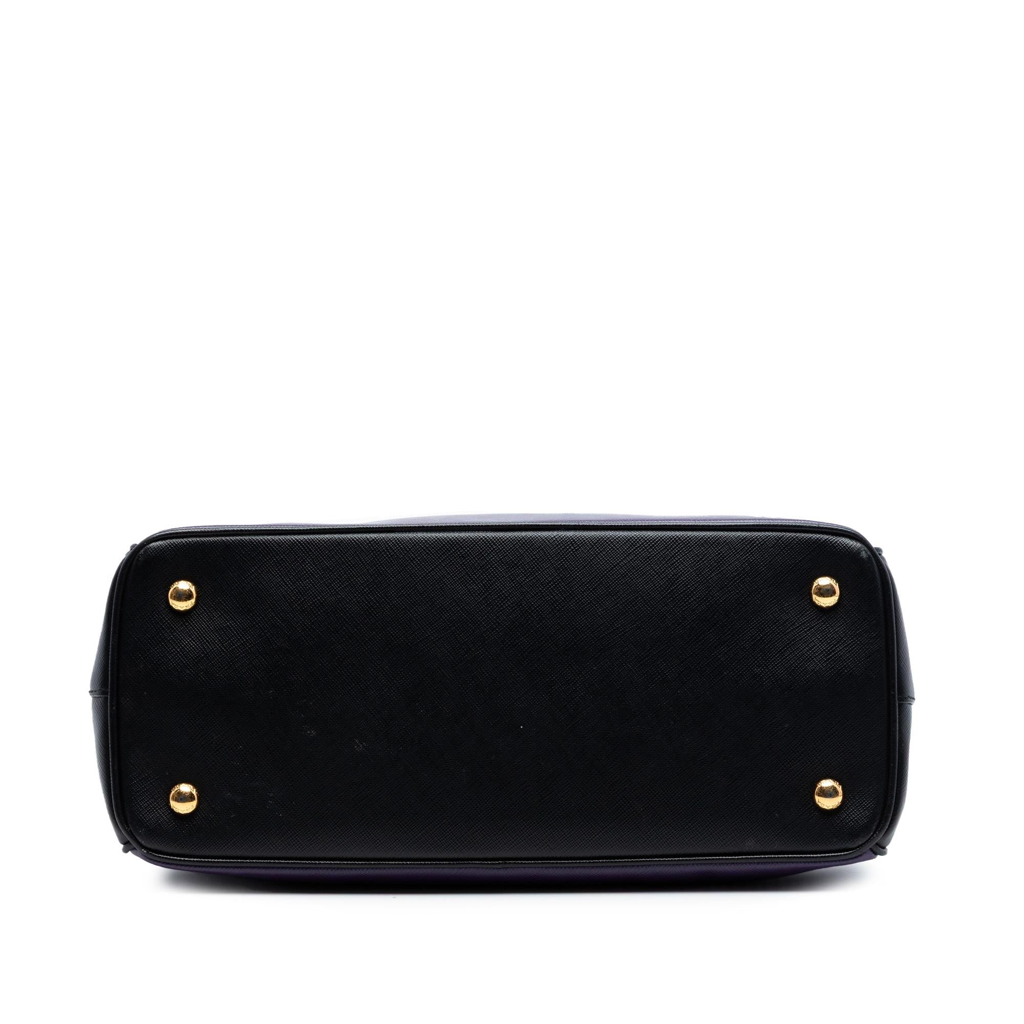Prada Medium Bicolor Saffiano Lux Galleria Satchel