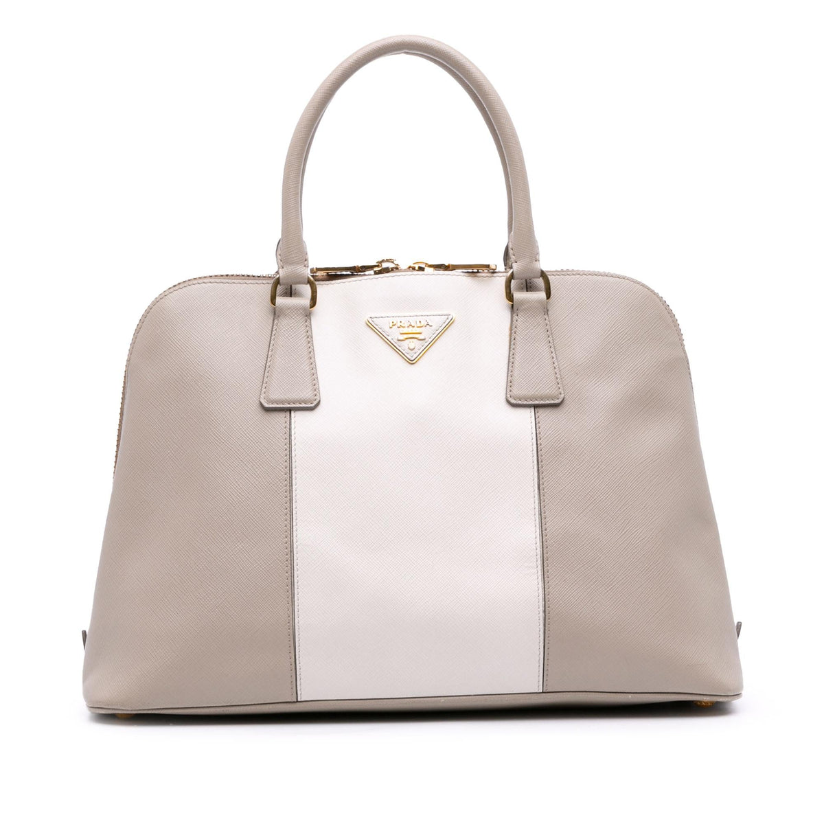 Prada Medium Bicolor Saffiano Lux Promenade Satchel
