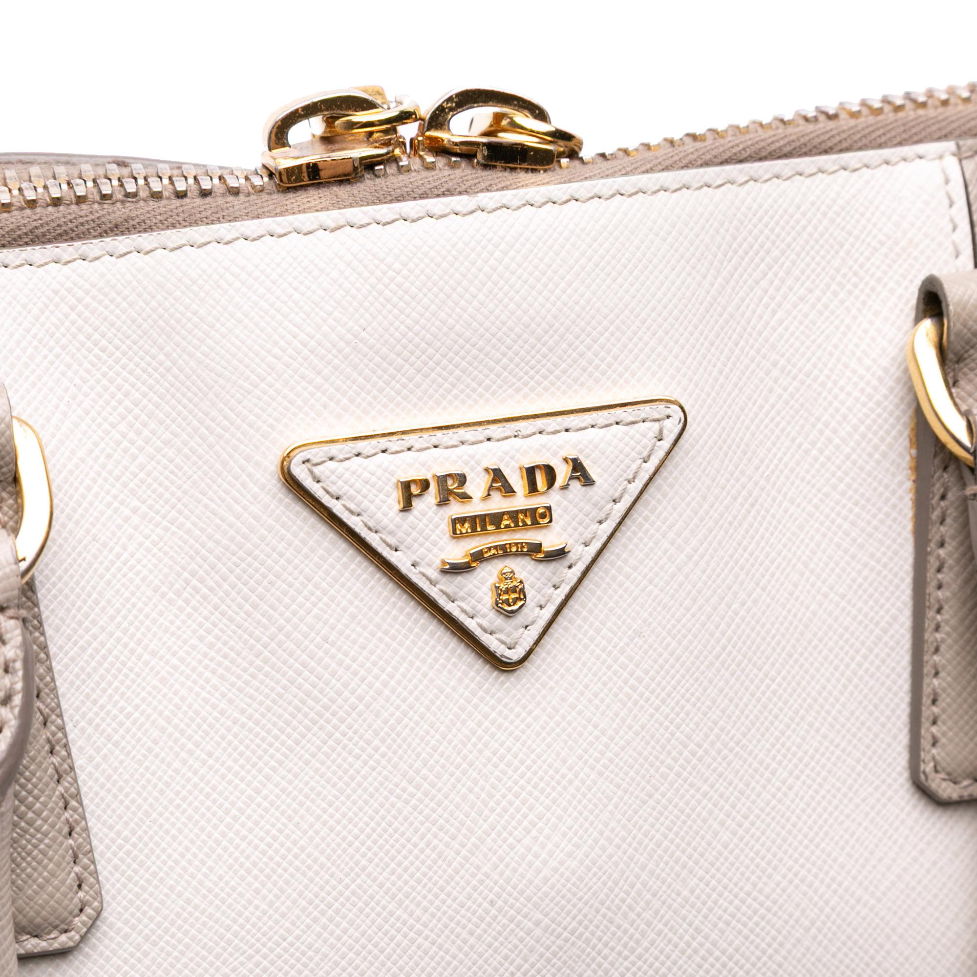 Prada Medium Bicolor Saffiano Lux Promenade Satchel