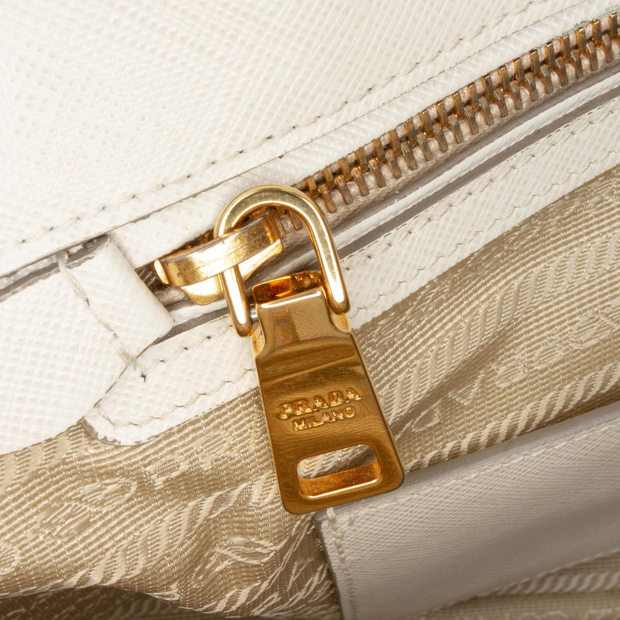 Prada Medium Bicolor Saffiano Lux Promenade Satchel