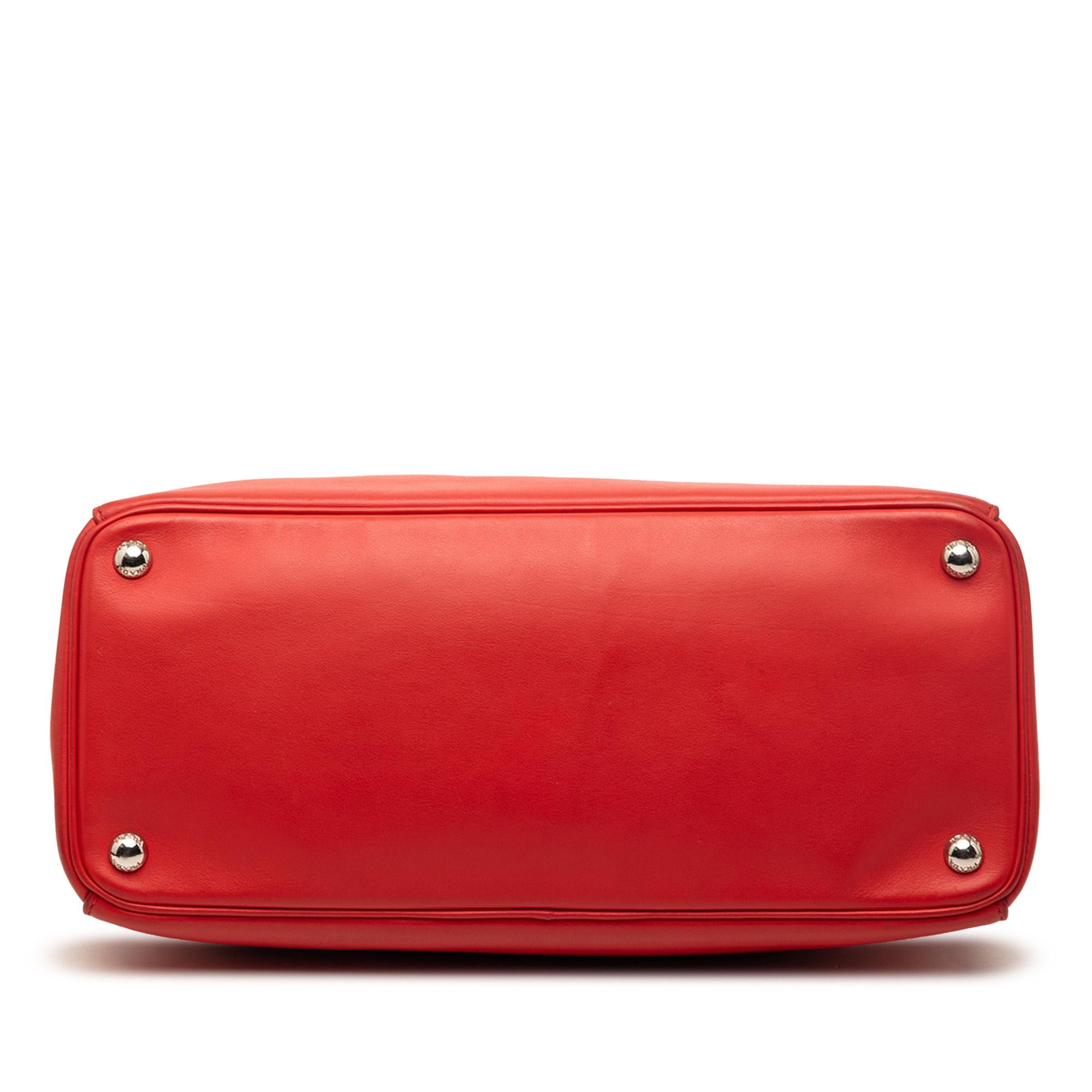 Prada Medium City Calf Galleria Double Zip Satchel