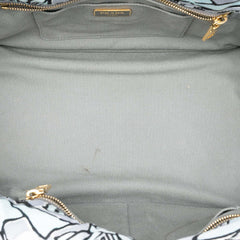 Prada Medium Floral Printed Canvas Canapa Satchel