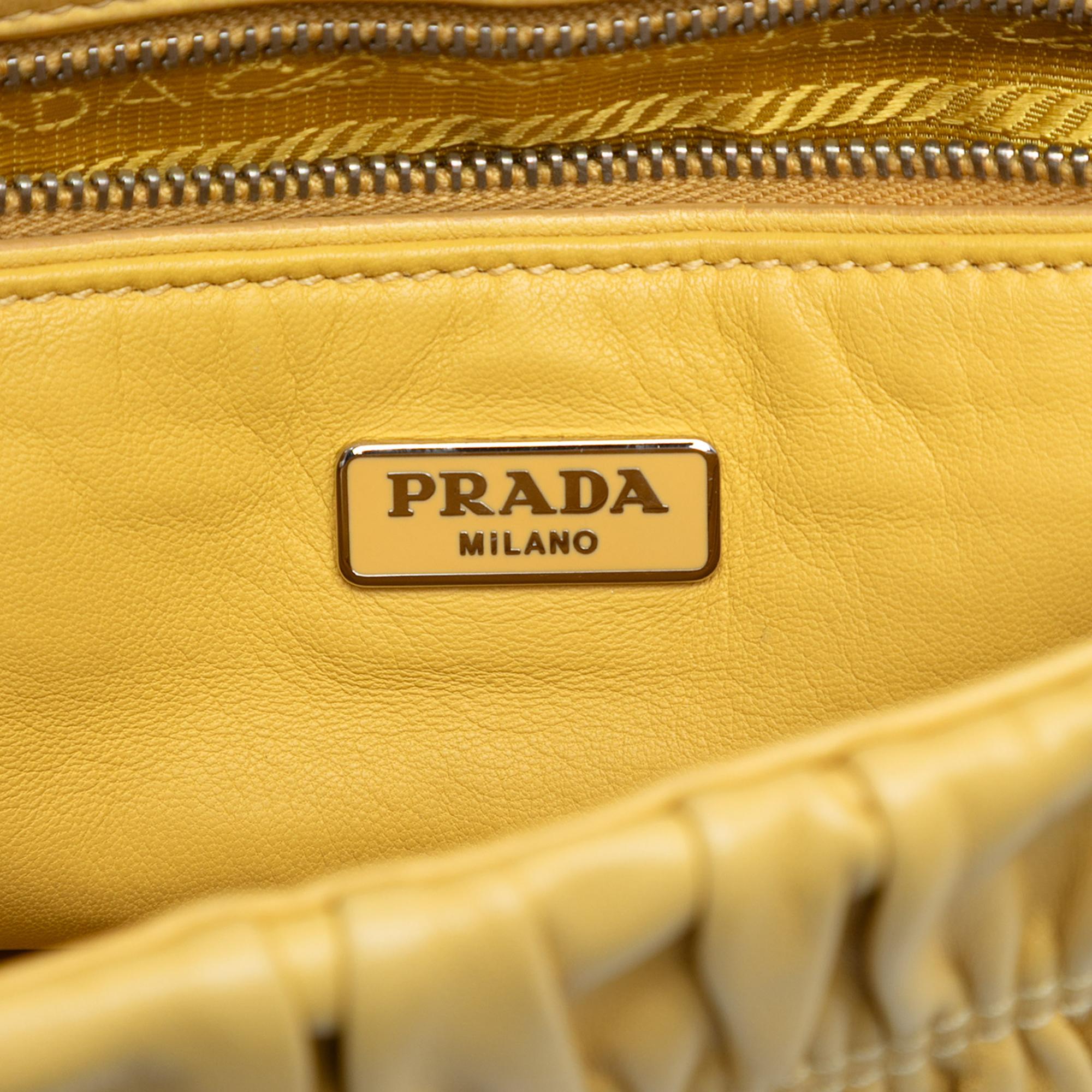 Prada Medium Nappa Gaufre Sound Chain Flap