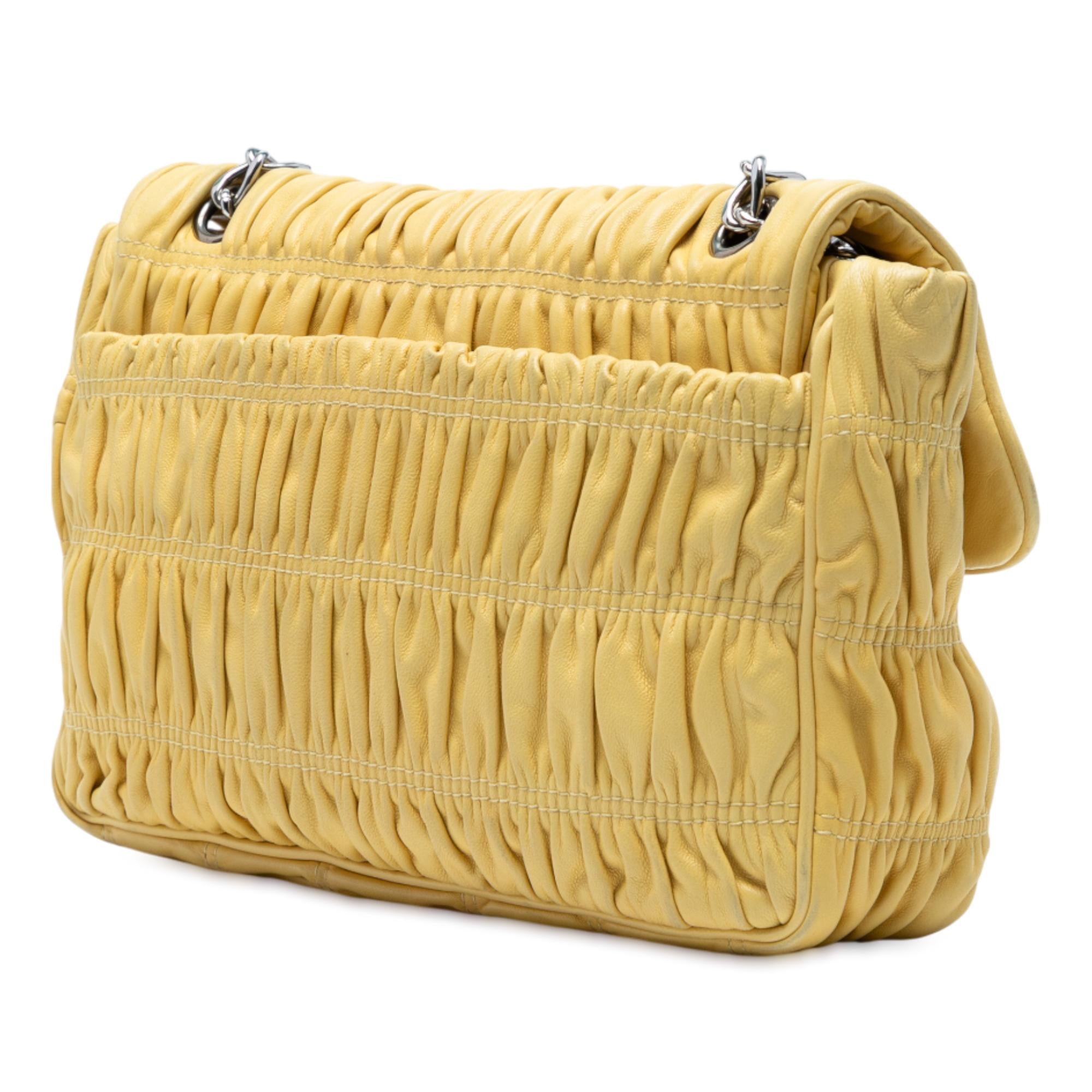 Prada Medium Nappa Gaufre Sound Chain Flap