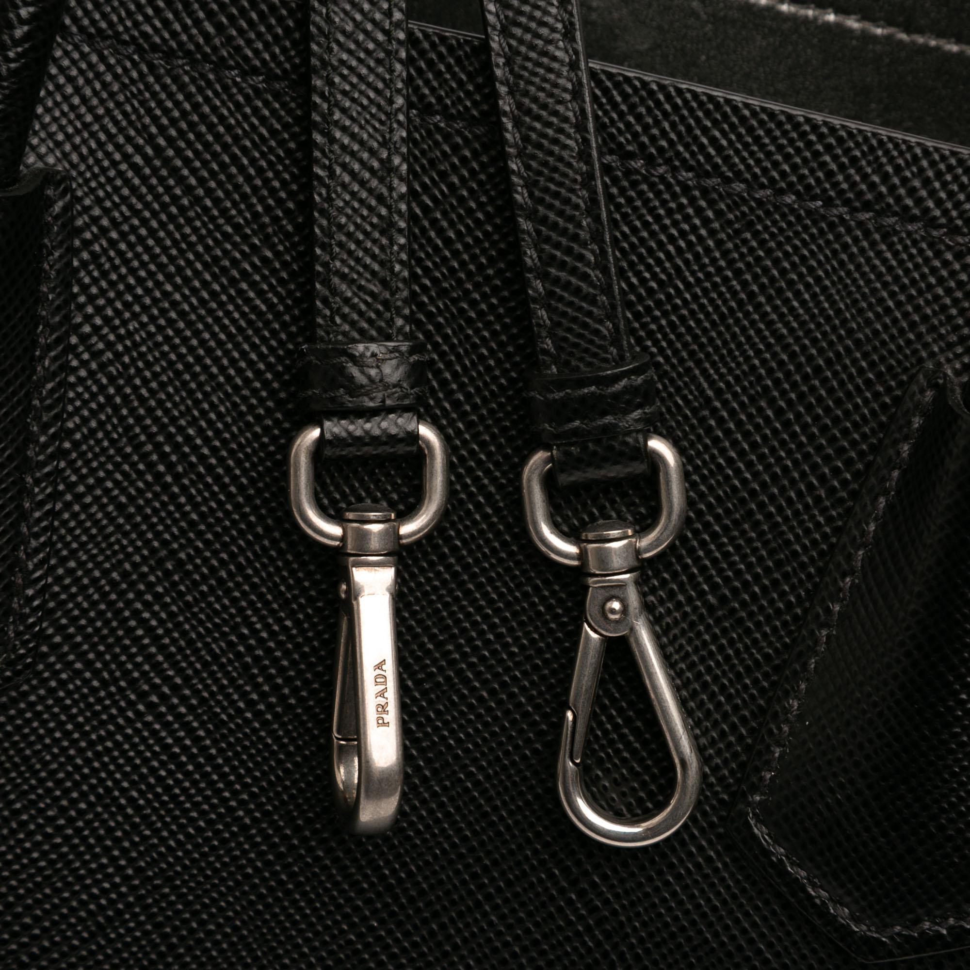 Prada Medium Saffiano Cuir Double Handle Satchel