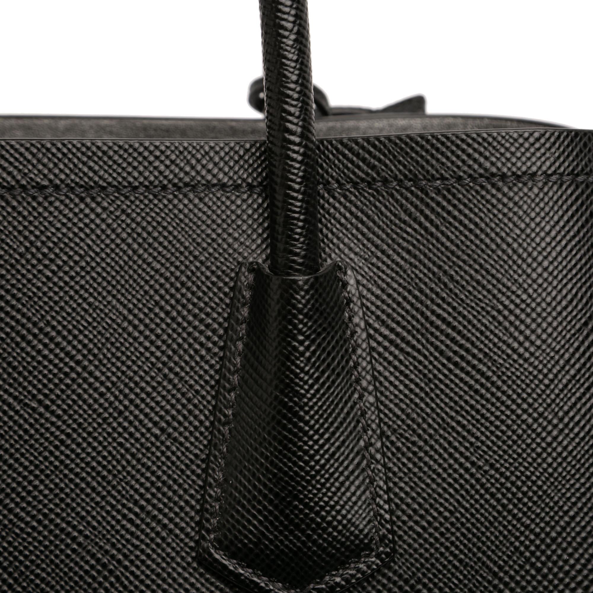 Prada Medium Saffiano Cuir Double Handle Satchel