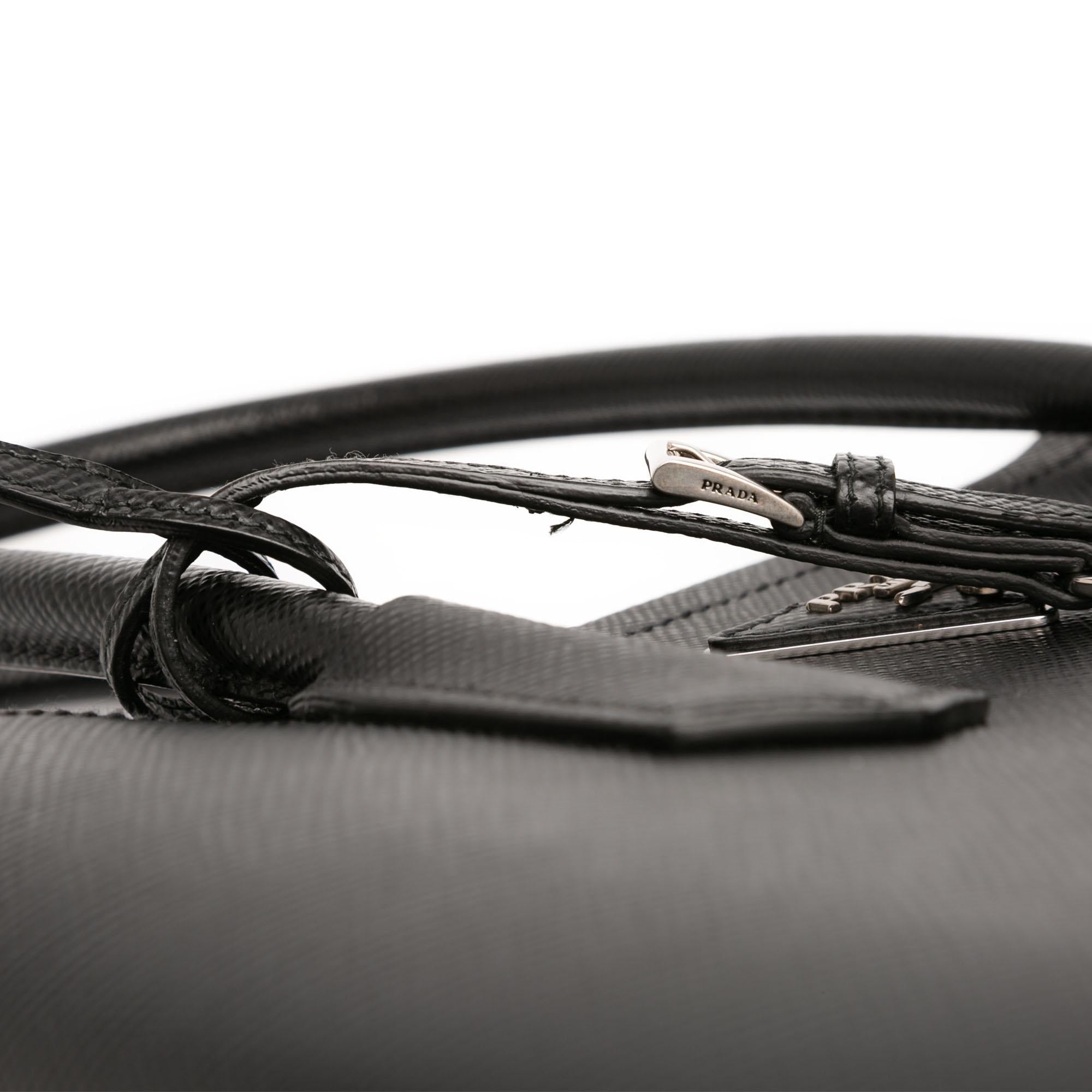 Prada Medium Saffiano Cuir Double Handle Satchel