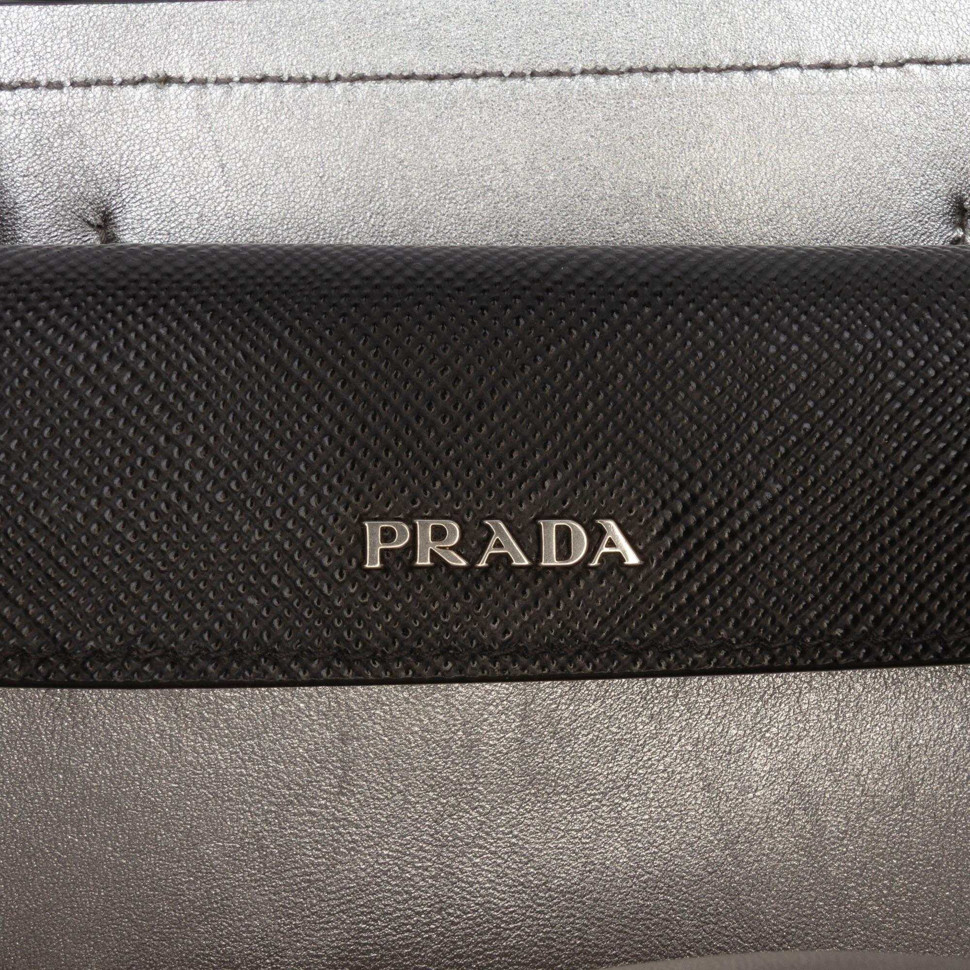 Prada Medium Saffiano Cuir Double Handle Satchel