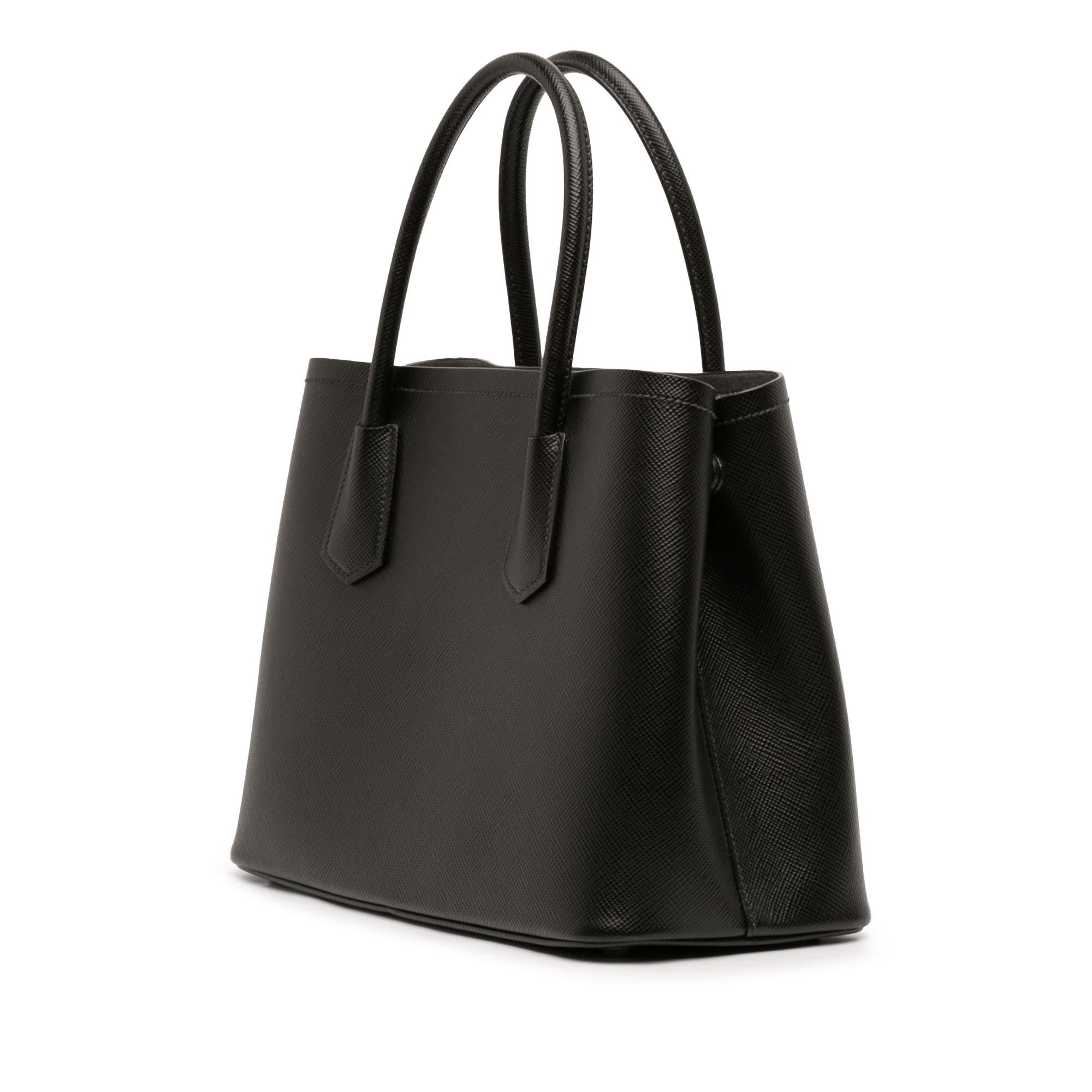 Prada Medium Saffiano Cuir Double Handle Satchel
