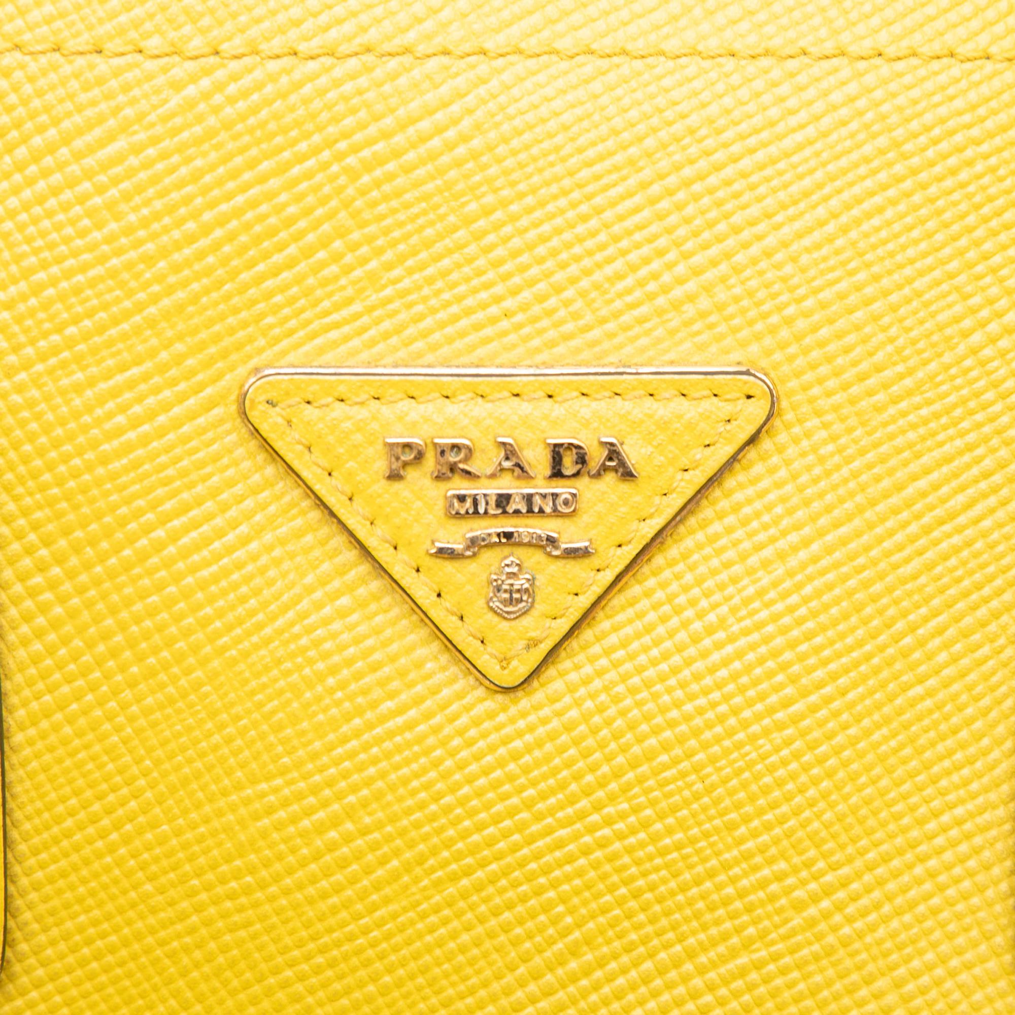 Prada Medium Saffiano Cuir Double Satchel