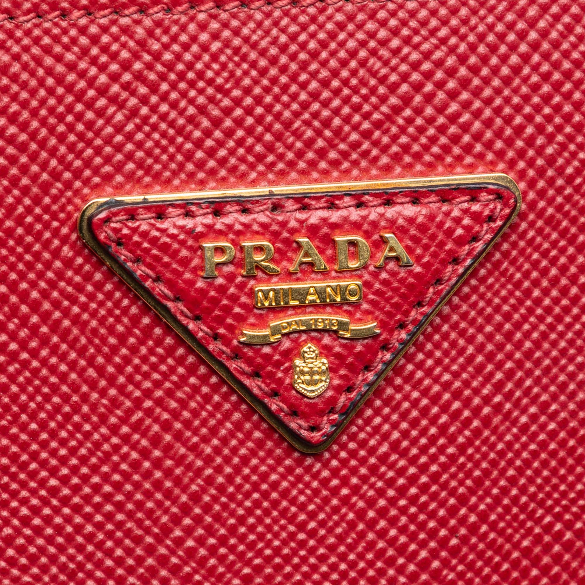Prada Medium Saffiano Cuir Double Satchel