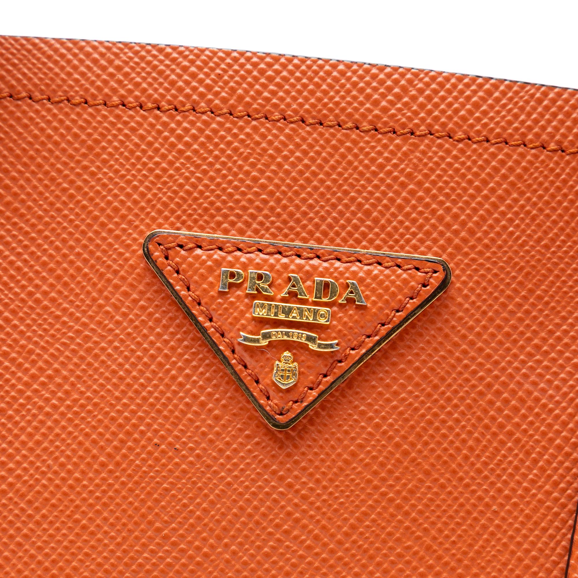 Prada Medium Saffiano Cuir Double Satchel