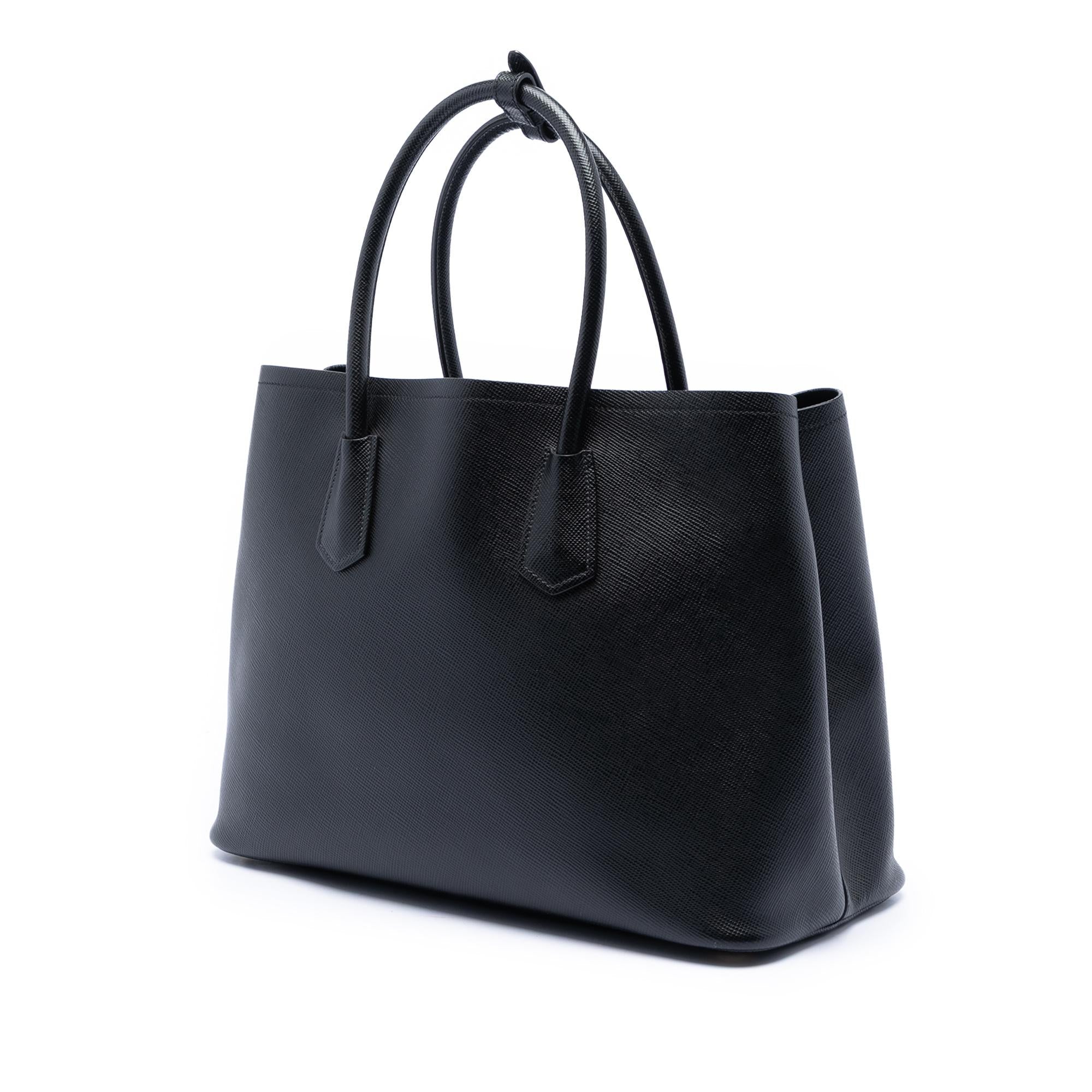 Prada Medium Saffiano Cuir Double Satchel