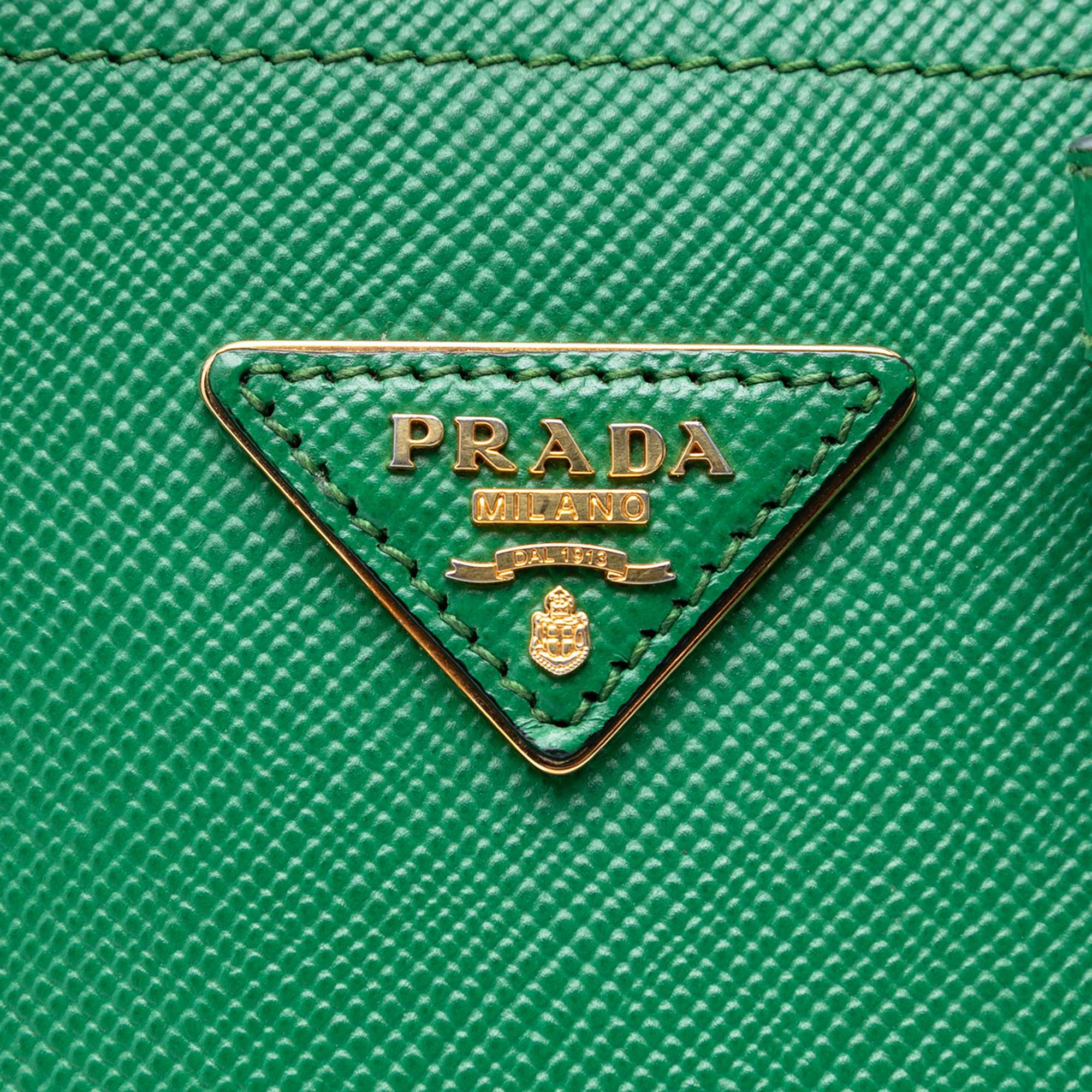 Prada Medium Saffiano Cuir Double Satchel