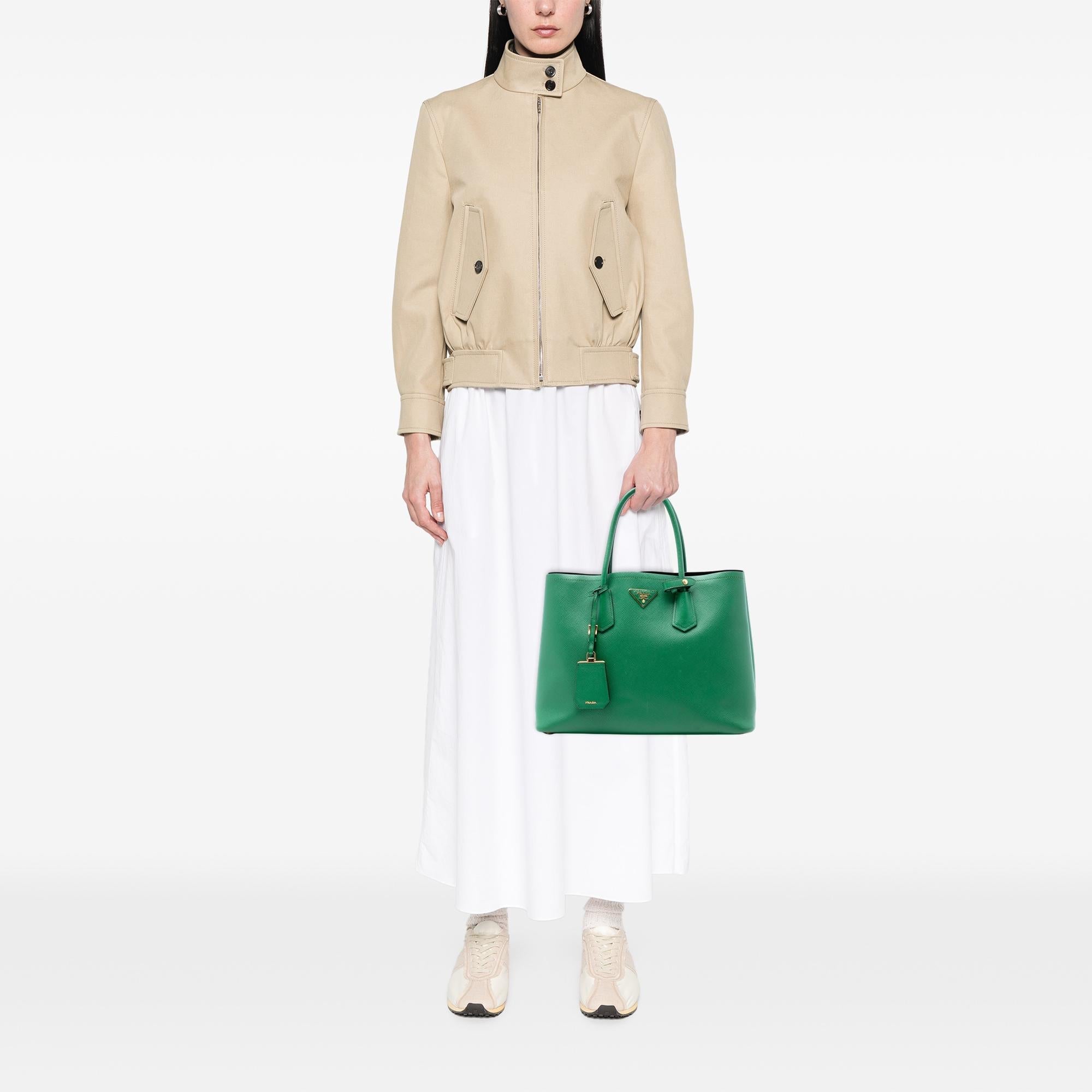 Prada Medium Saffiano Cuir Double Satchel