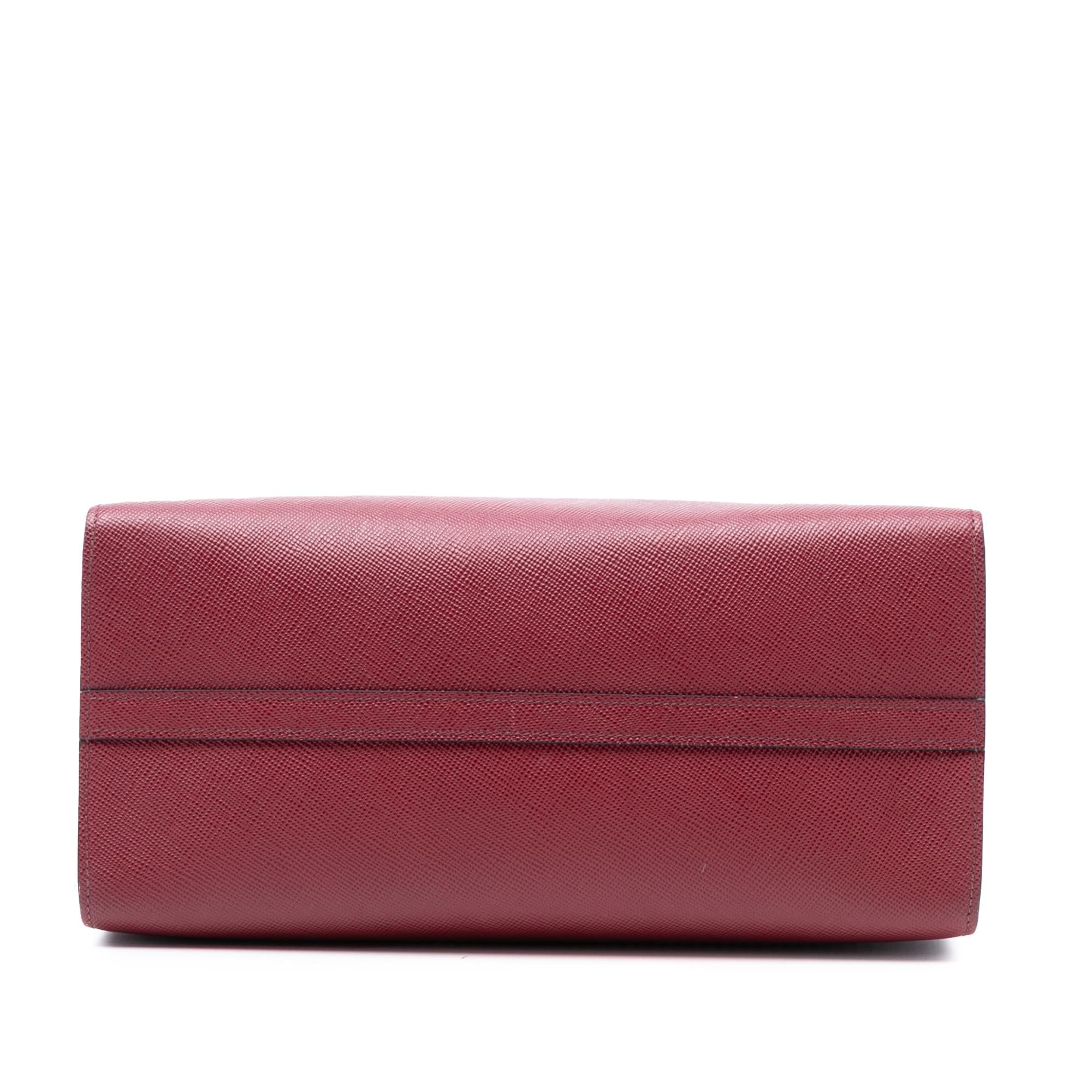 Prada Medium Saffiano Cuir Monochrome Top Handle Tote