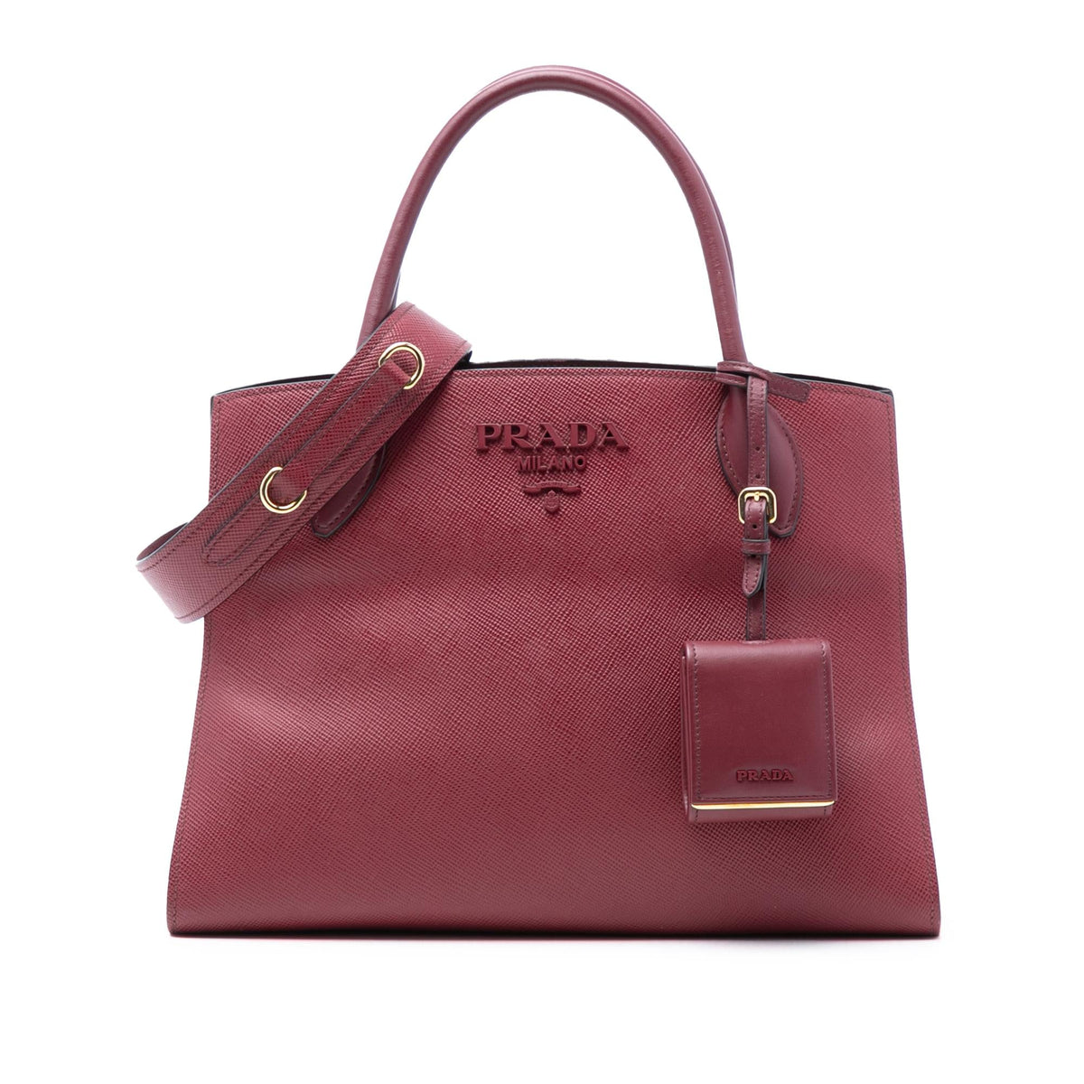 Prada Medium Saffiano Cuir Monochrome Top Handle Tote