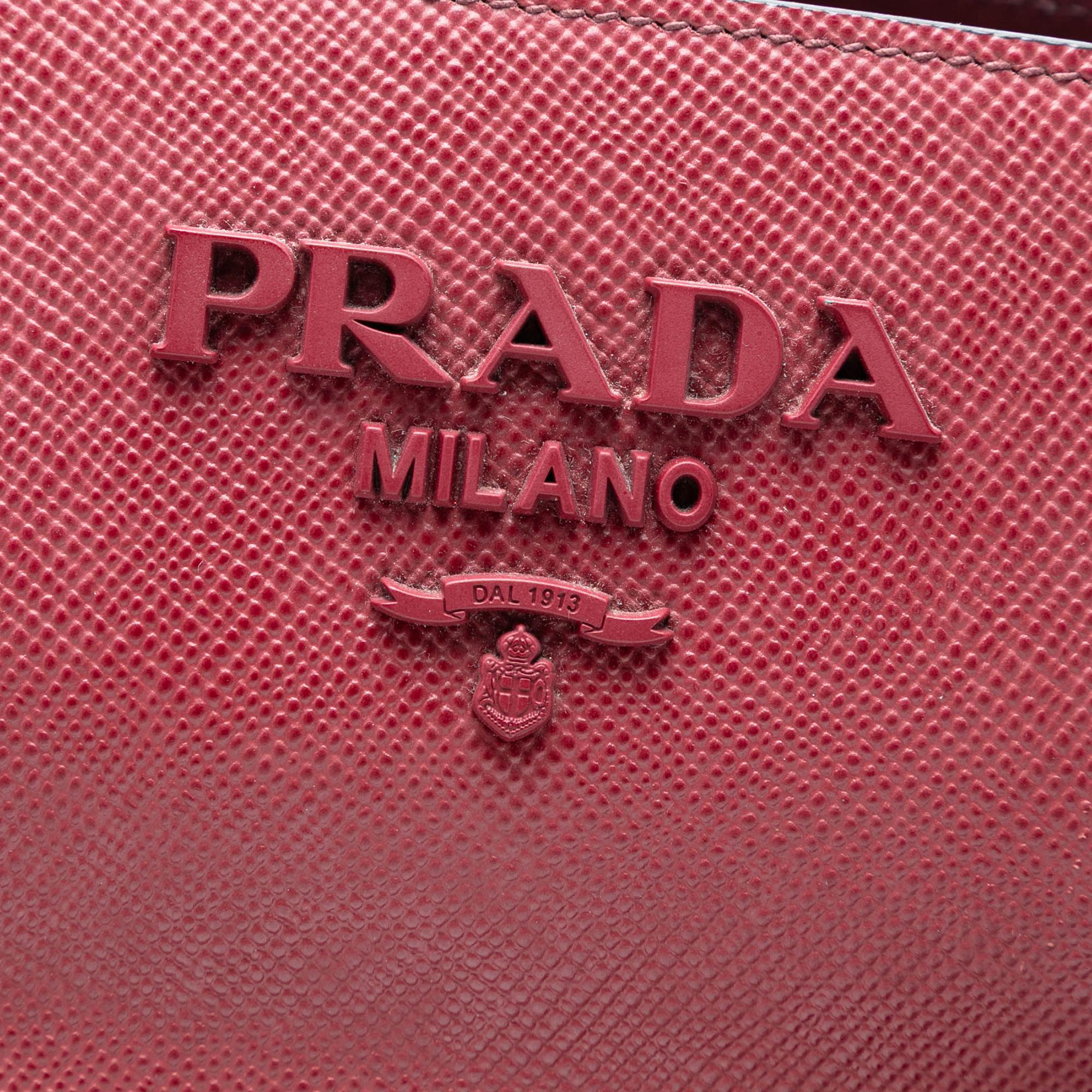 Prada Medium Saffiano Cuir Monochrome Top Handle Tote