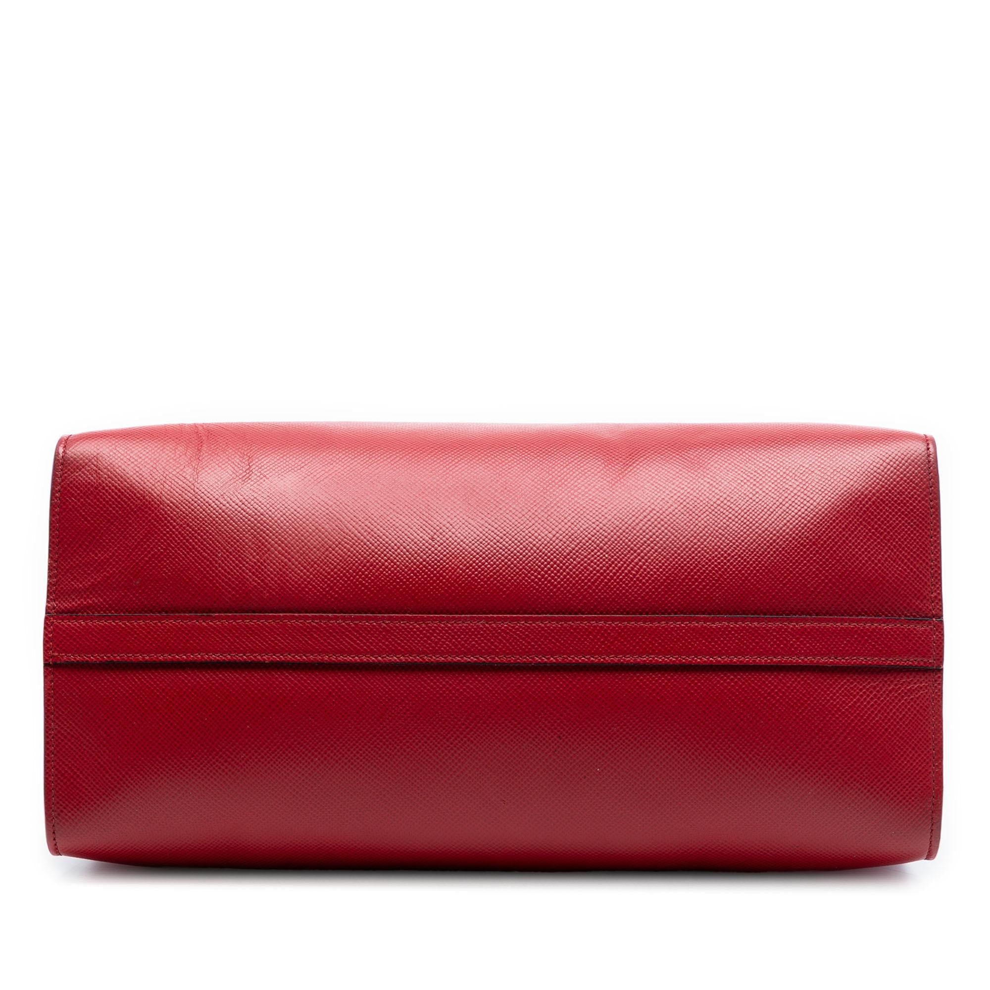 Prada Medium Saffiano Cuir Monochrome Top Handle Tote