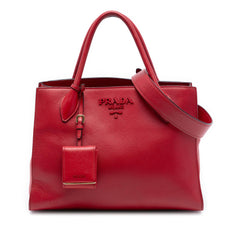 Prada Medium Saffiano Cuir Monochrome Top Handle Tote