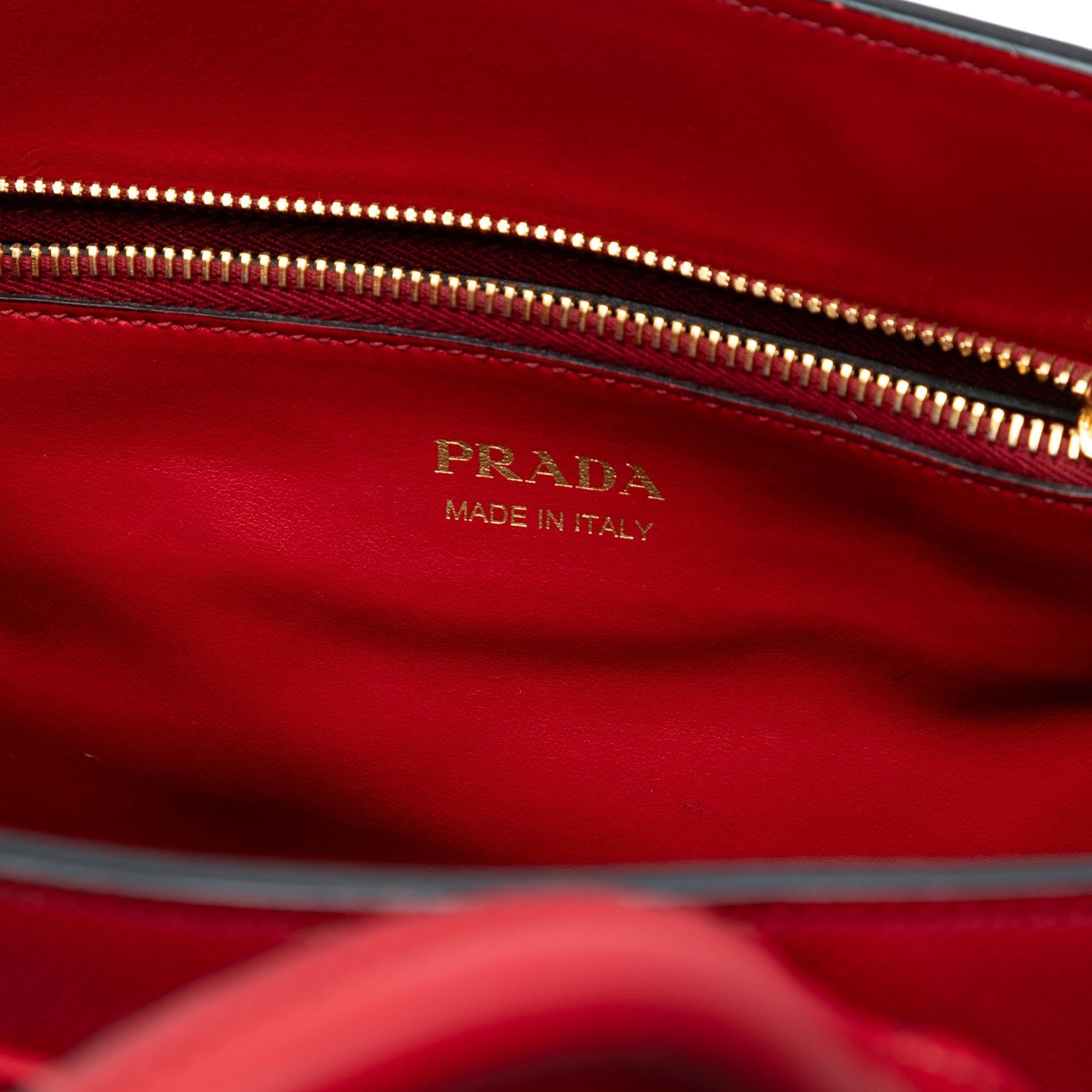 Prada Medium Saffiano Cuir Monochrome Top Handle Tote