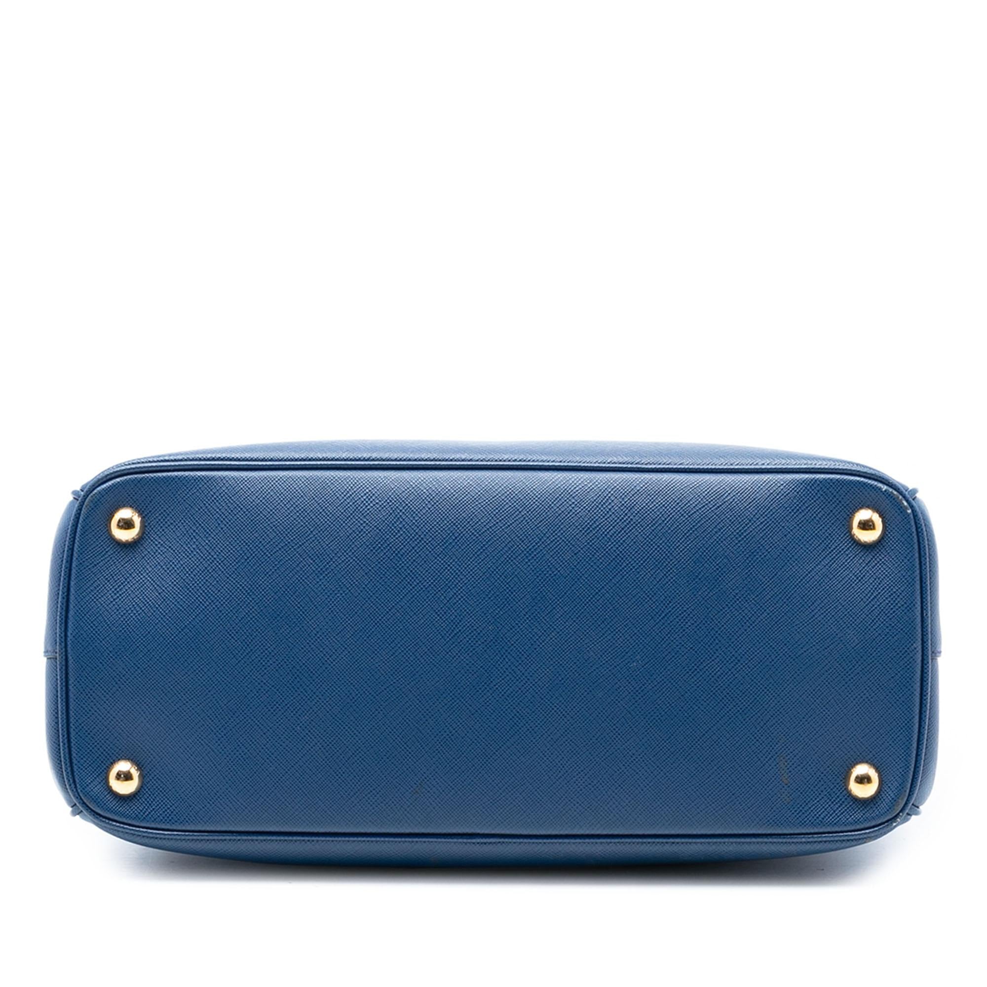 Prada Medium Saffiano Lux Galleria Double Zip Satchel