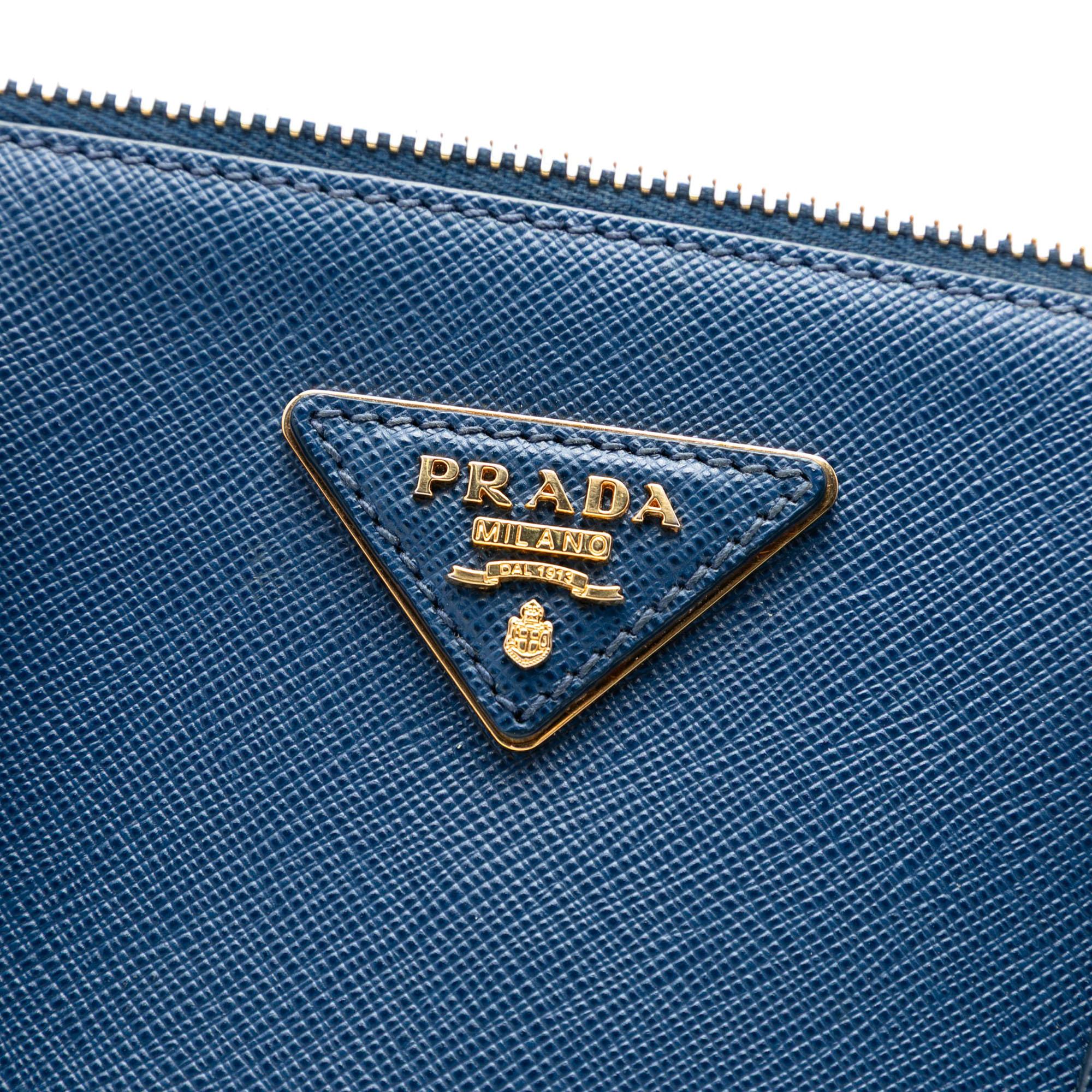 Prada Medium Saffiano Lux Galleria Double Zip Satchel