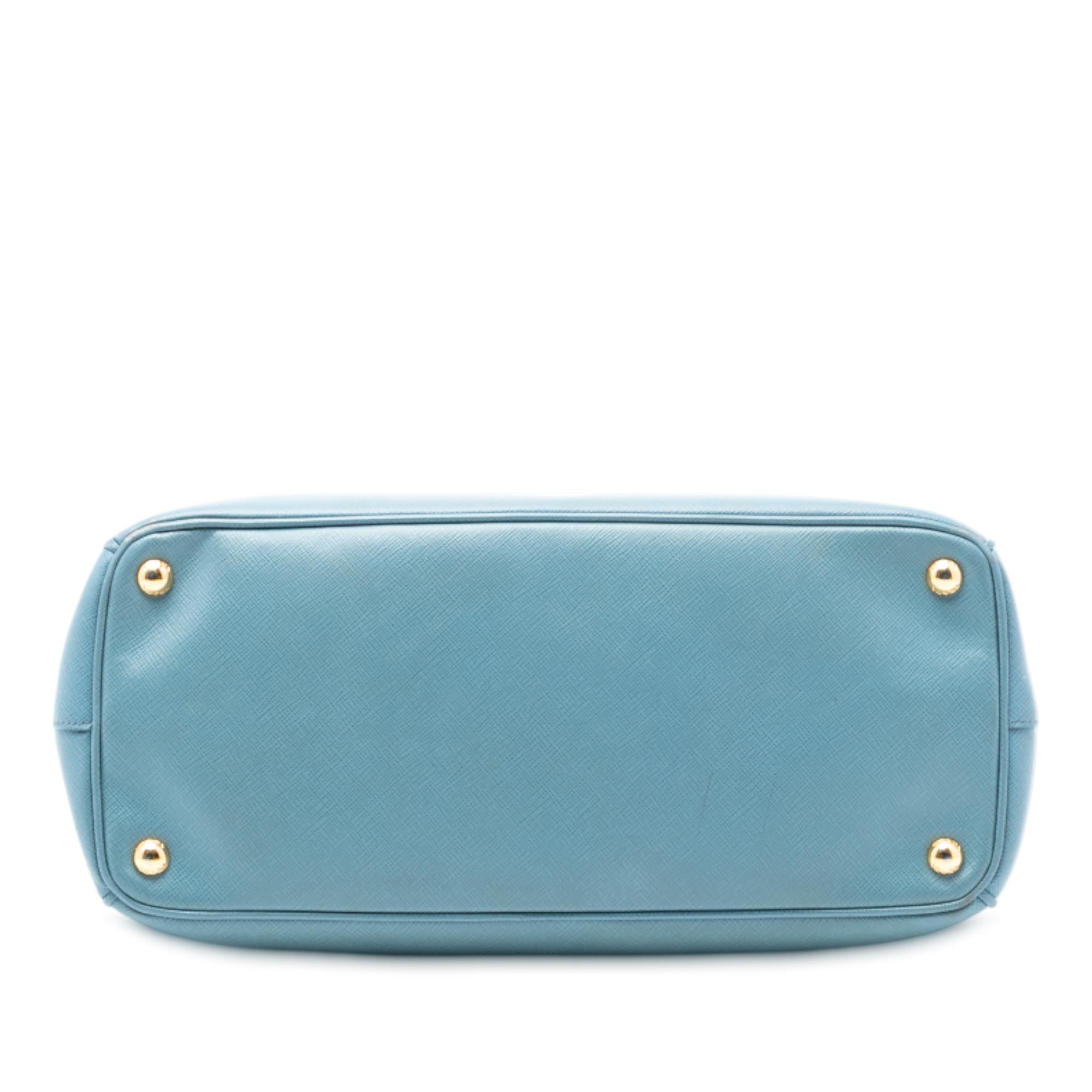 Prada Medium Saffiano Lux Galleria Double Zip Satchel